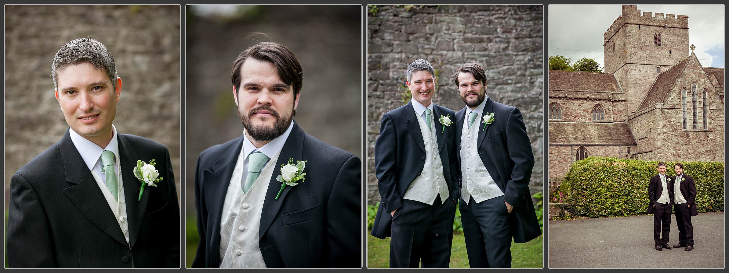 Groomsmen at Brecon Cathedral