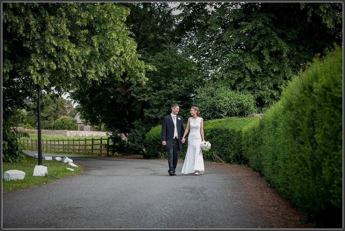 Bride and Groom at Peterstone Court Wedding