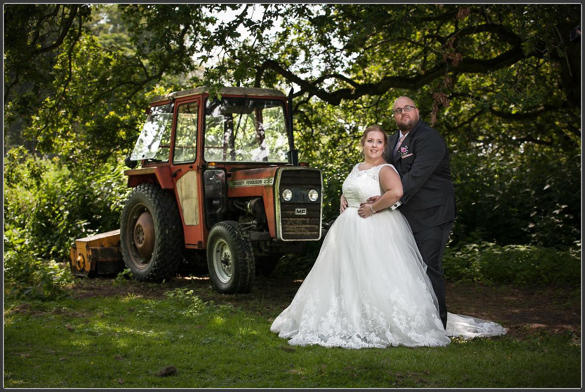 Bride and groom together at Milton Hill House