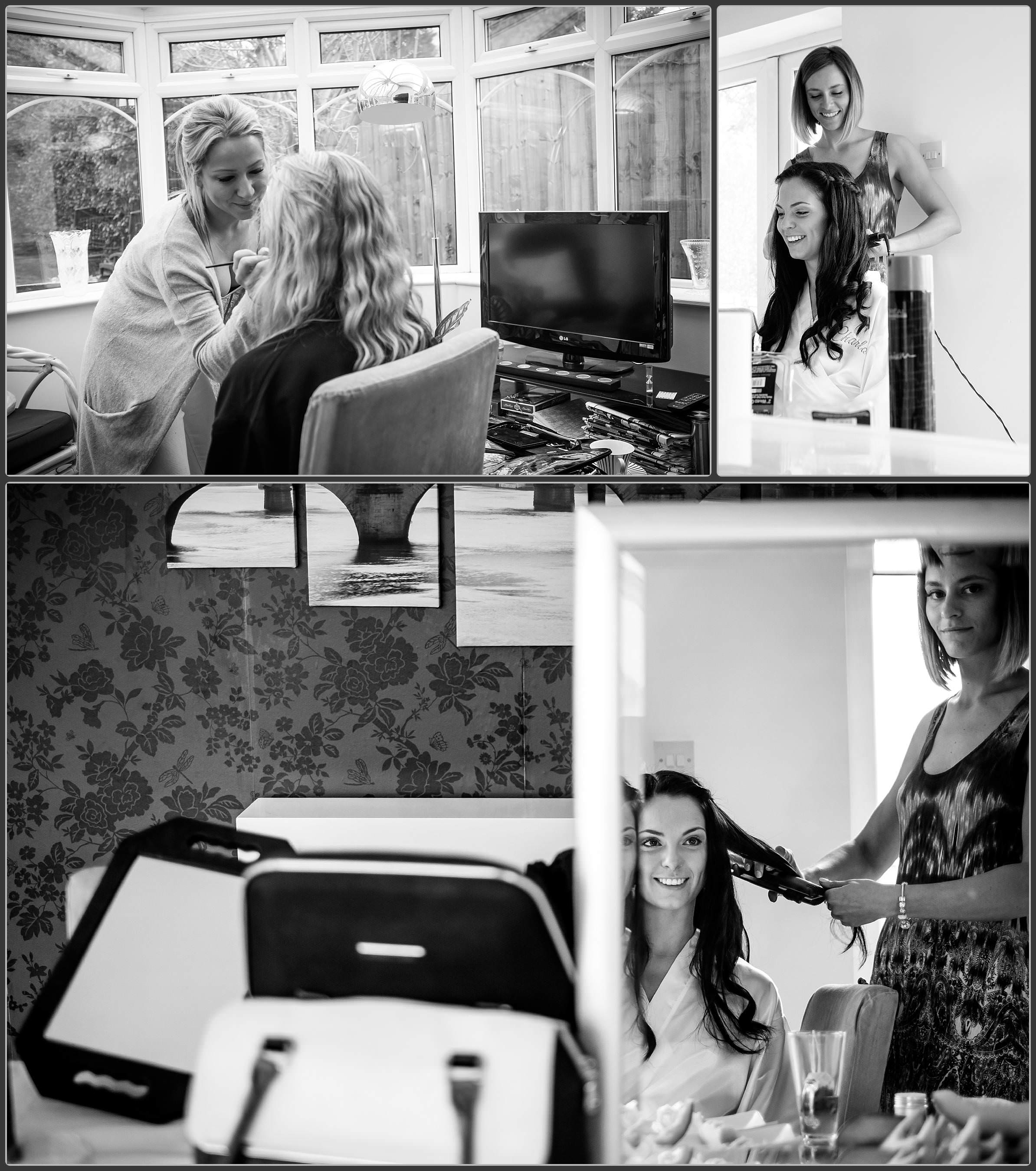 Bridal preparation photos