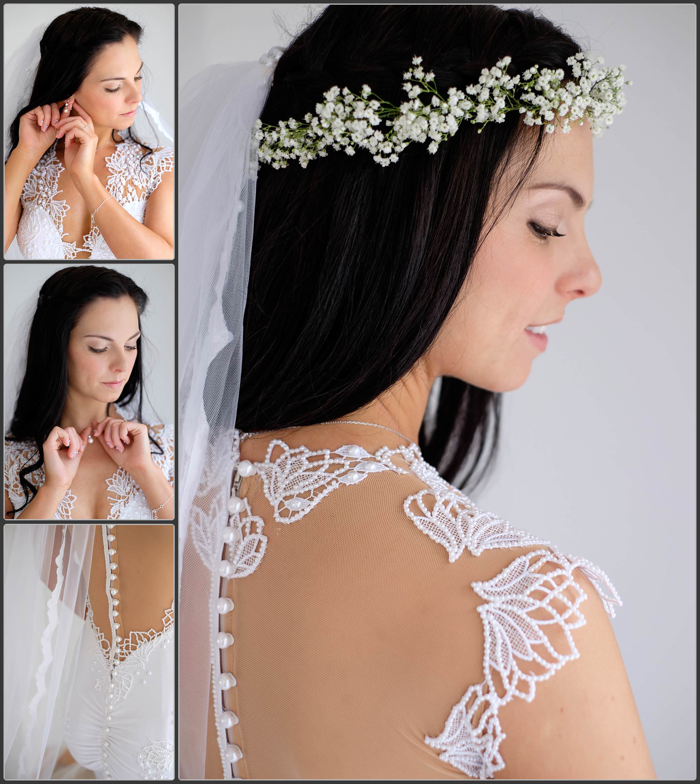 Bridal preparation photos in Solihull