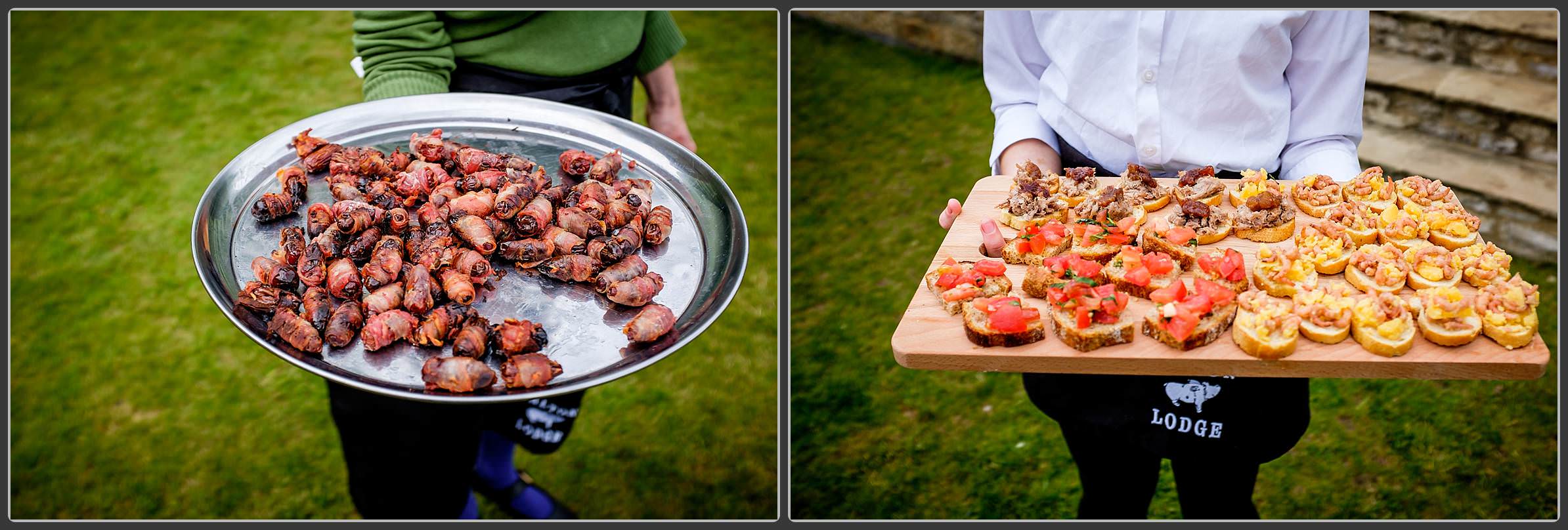 Wedding food at Talton Lodge