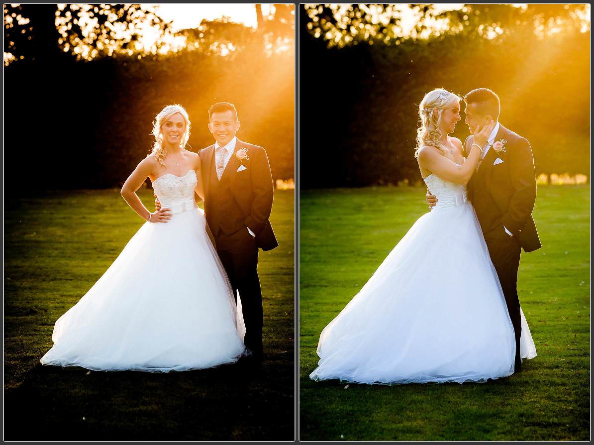 Bride and groom together at Haslington Hall