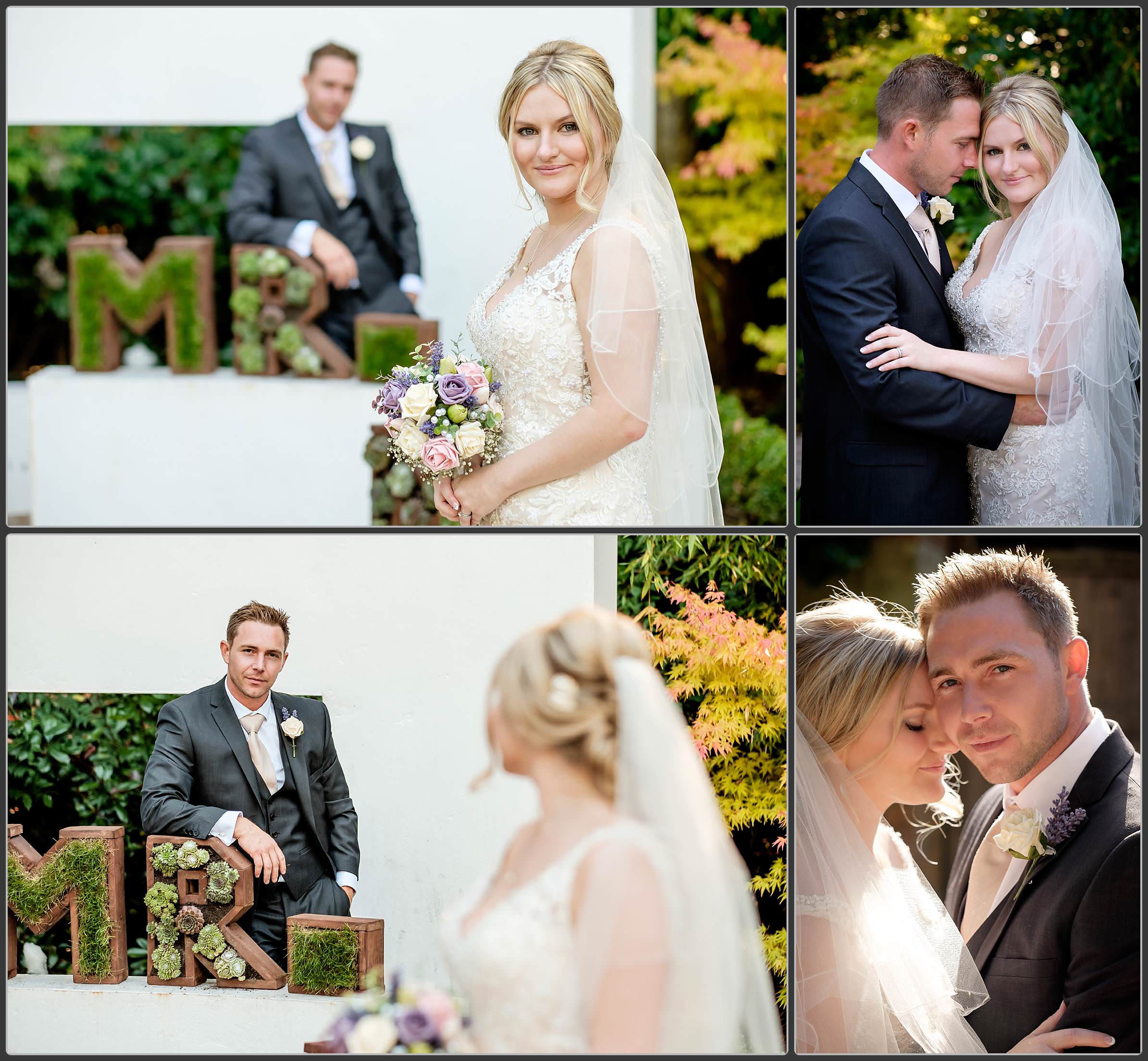 Bride and Groom together at Moxhull Hall Hotel
