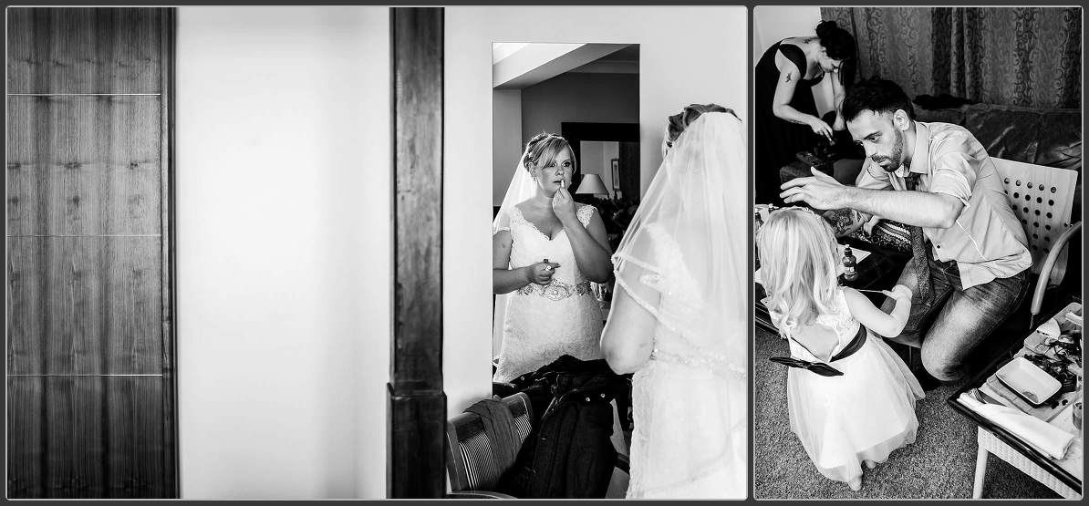 Bride getting ready at the Granary hotel
