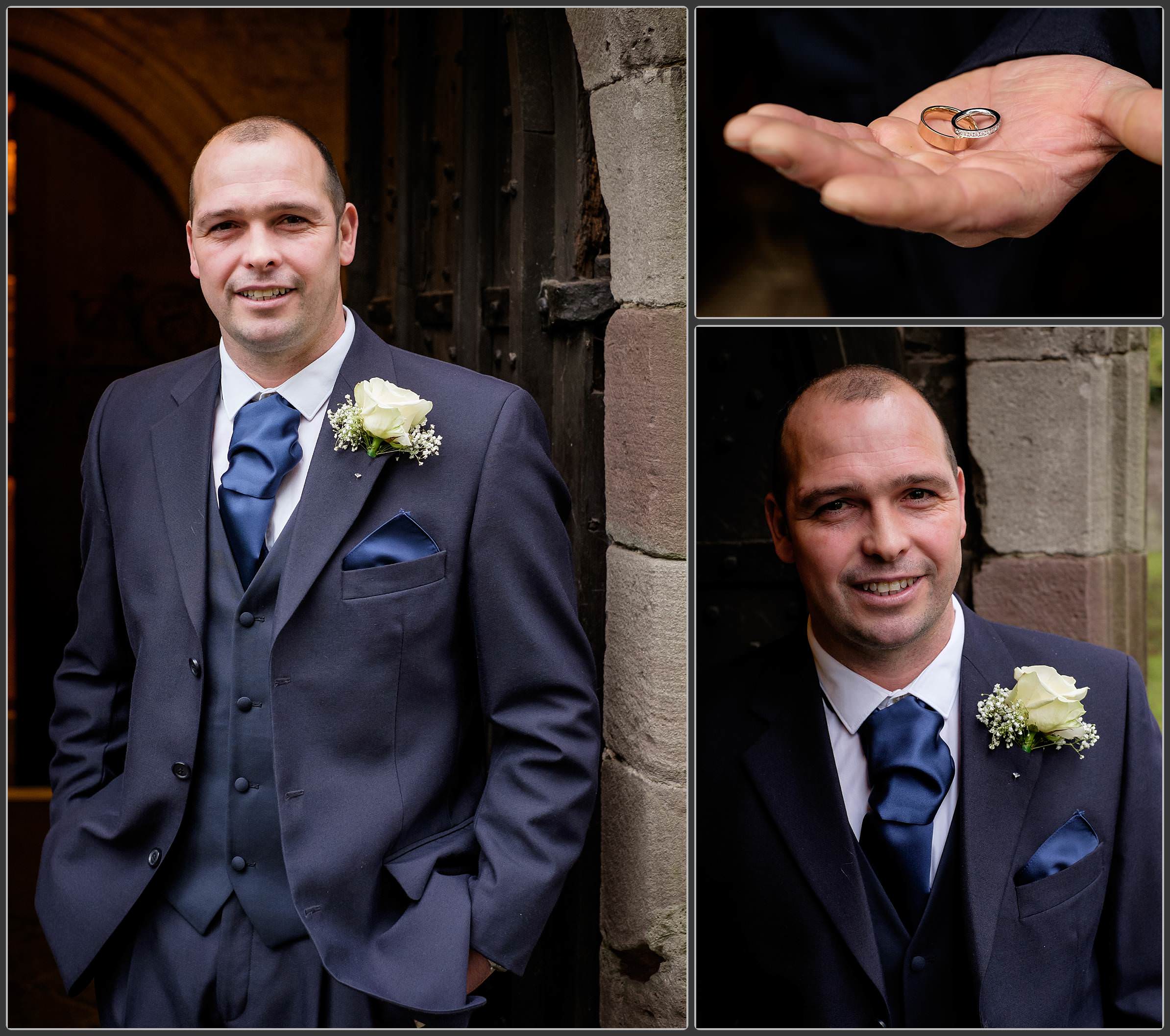 The groom at Brecon Cathedral