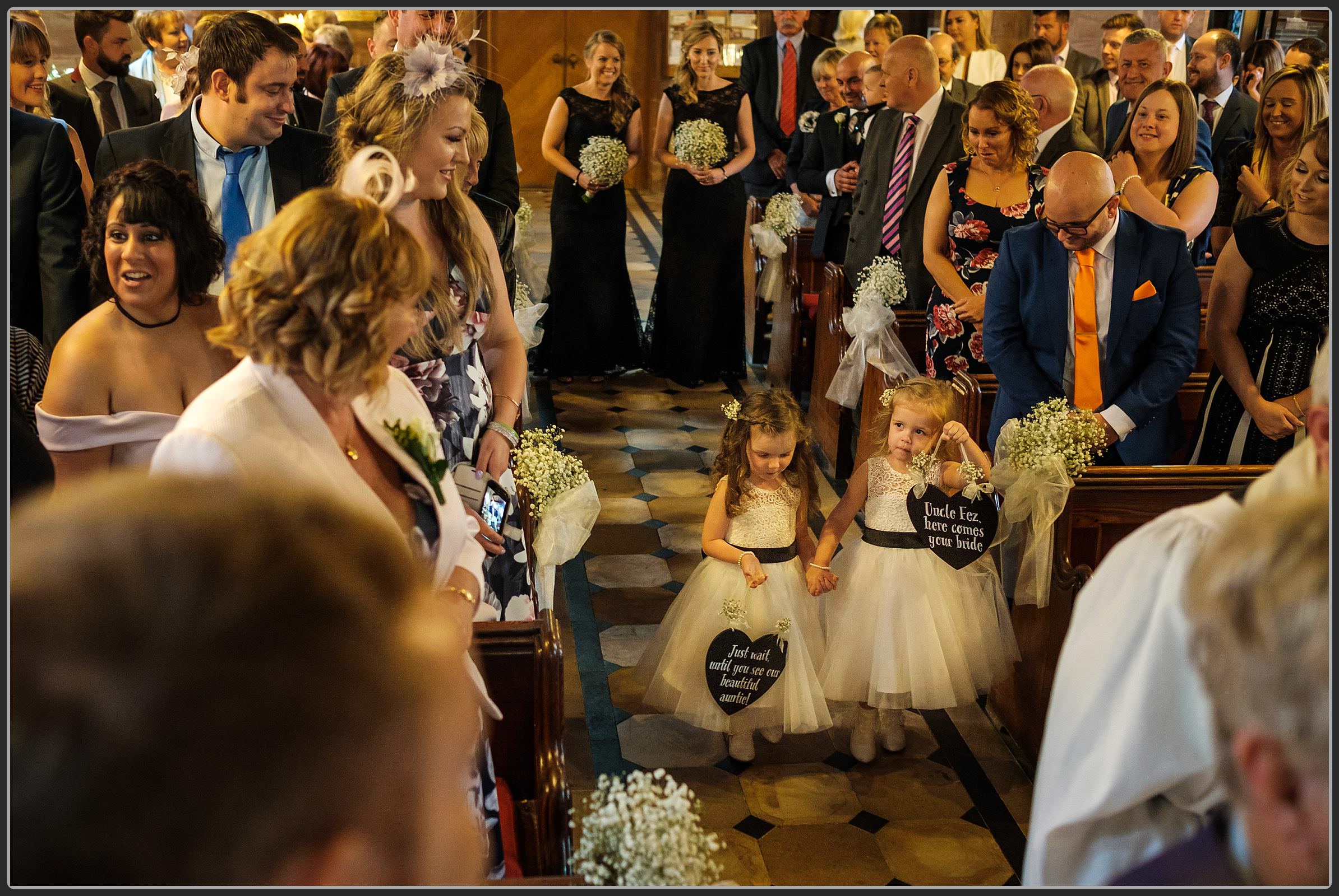 Flower girls at St Peter's Church