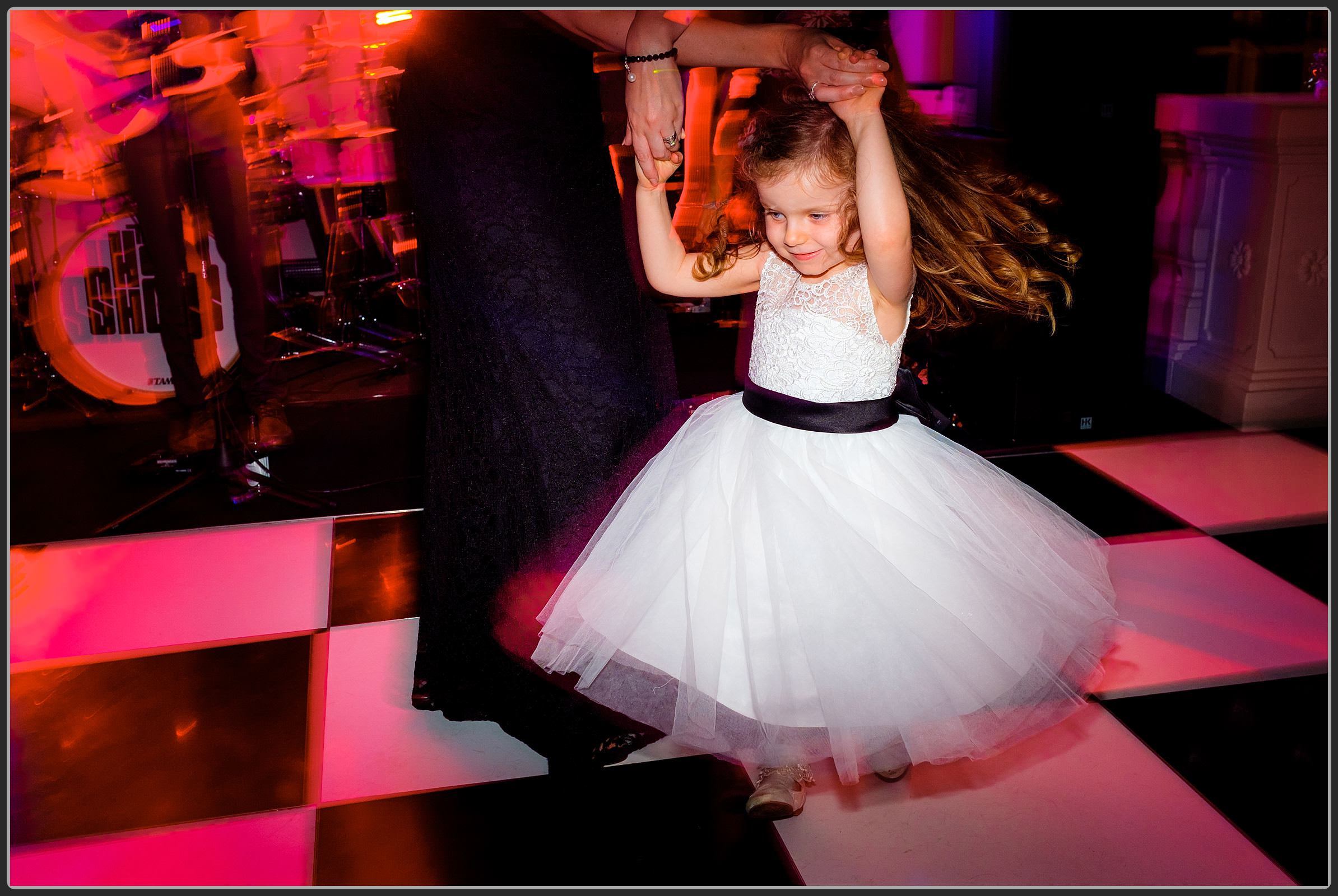 Dancing flower girl