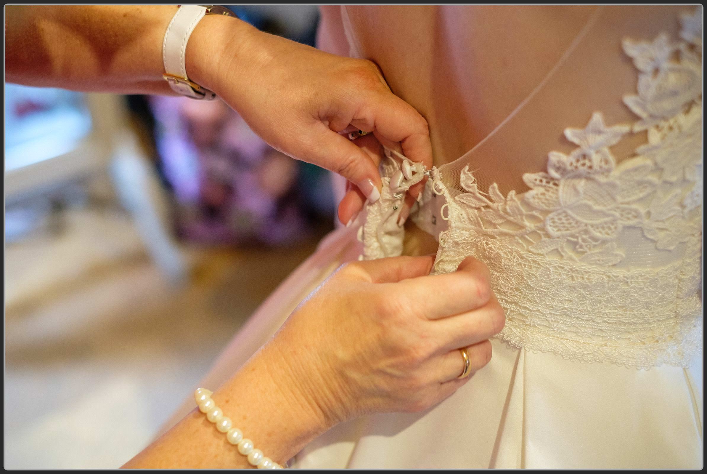 Back of the brides dress