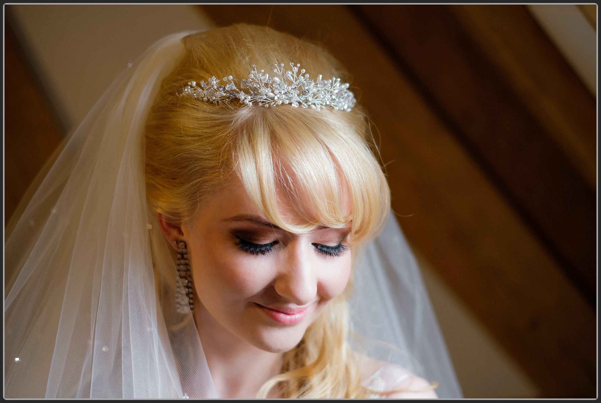 The bride getting ready