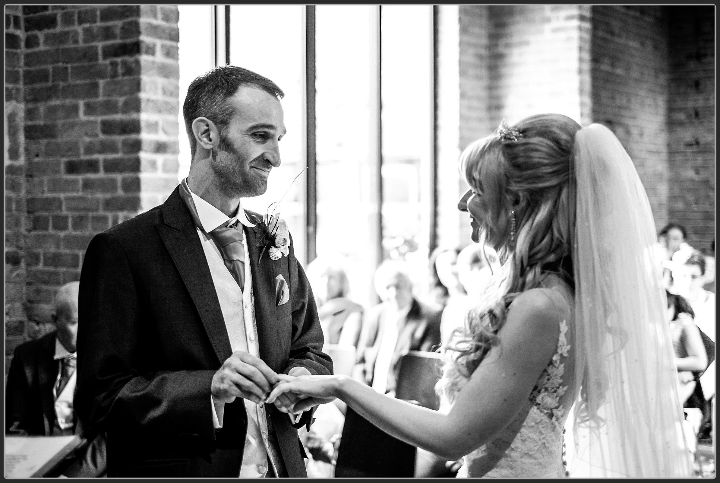 Bride and groom during the ceremony