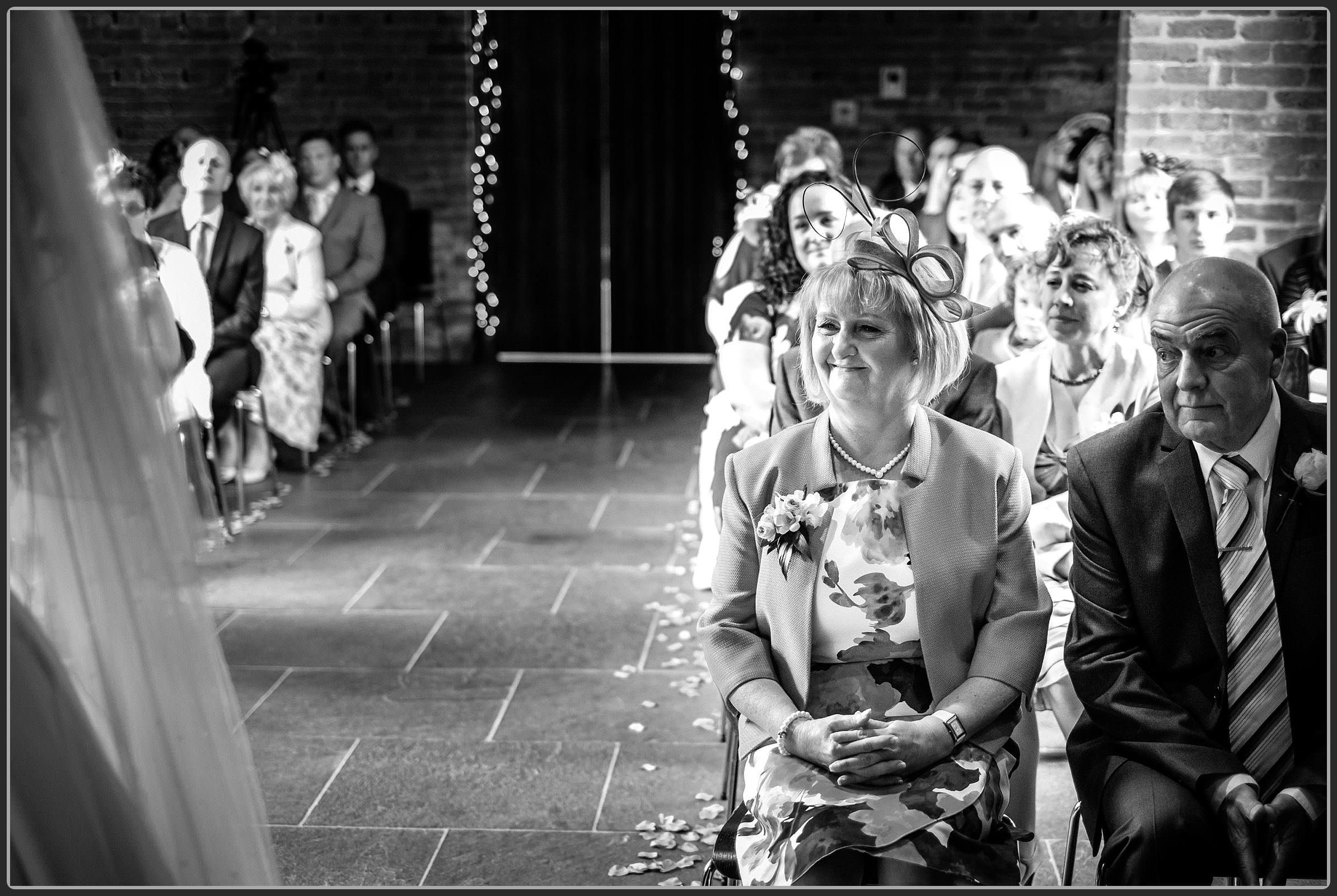 Mother of the bride during the ceremony