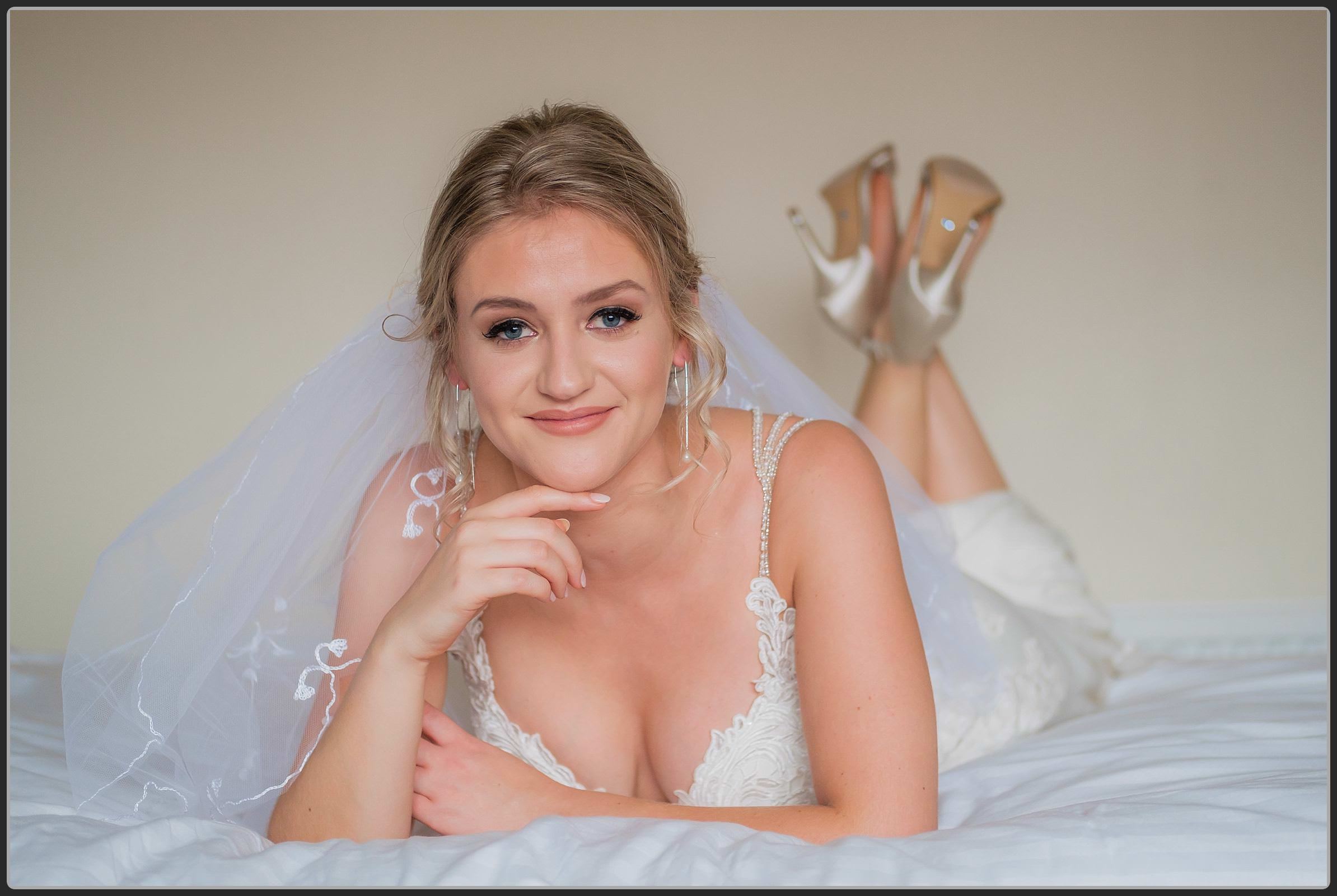 Bride on the bed