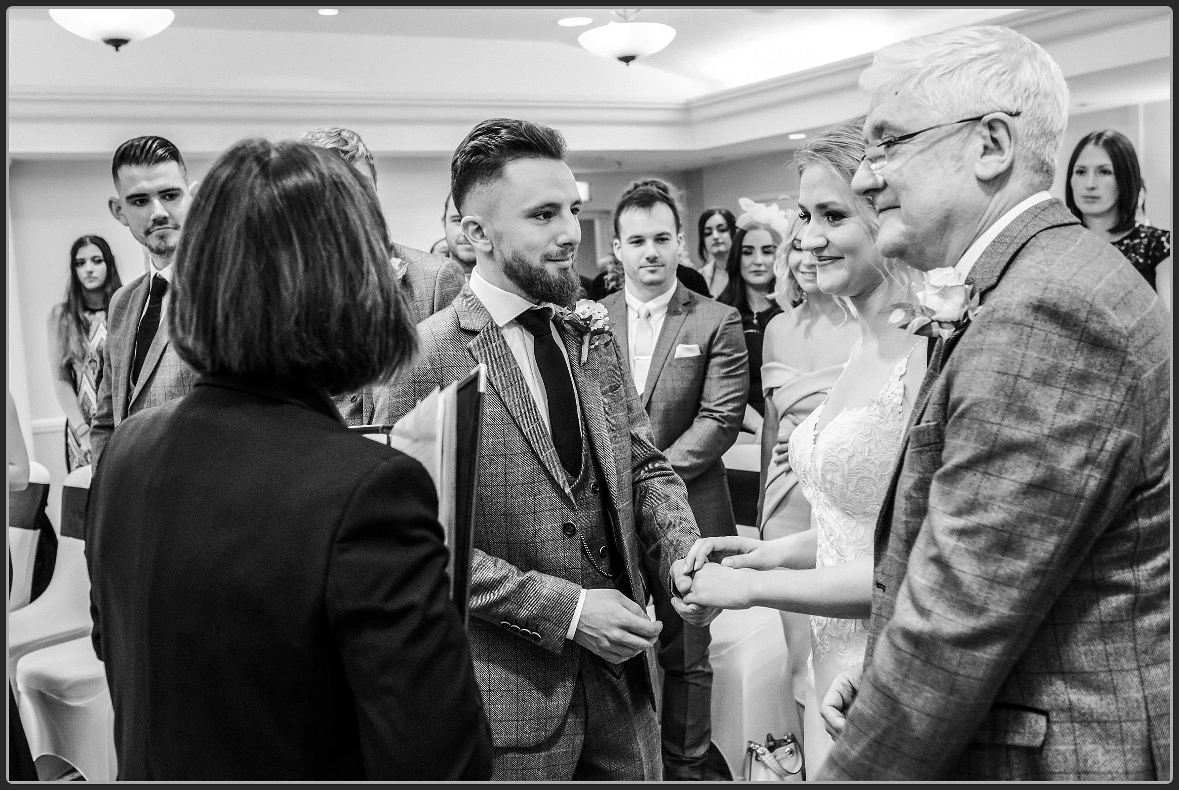 Wedding ceremony at the Forest of Arden Hotel