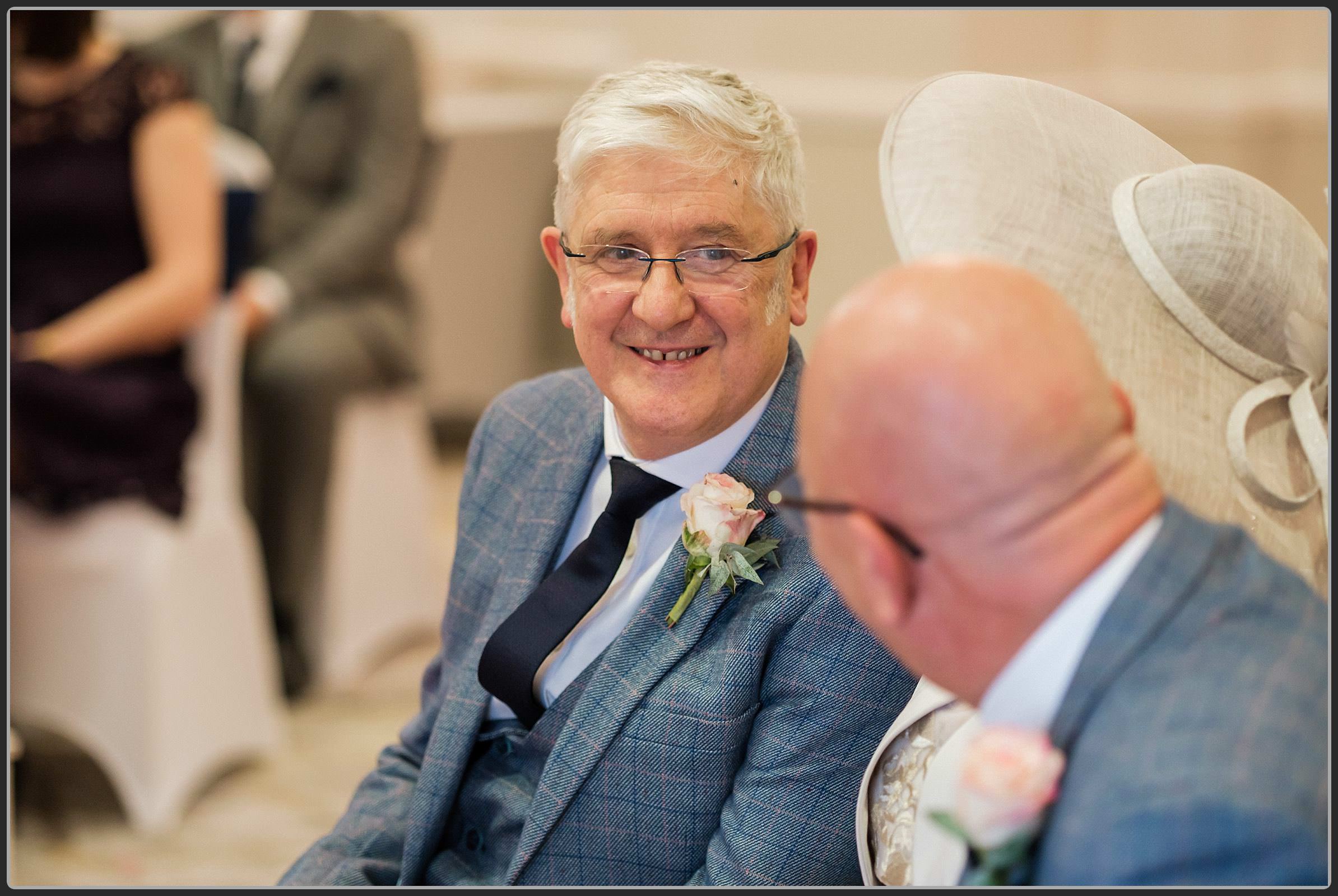 Father of the bride during the ceremony