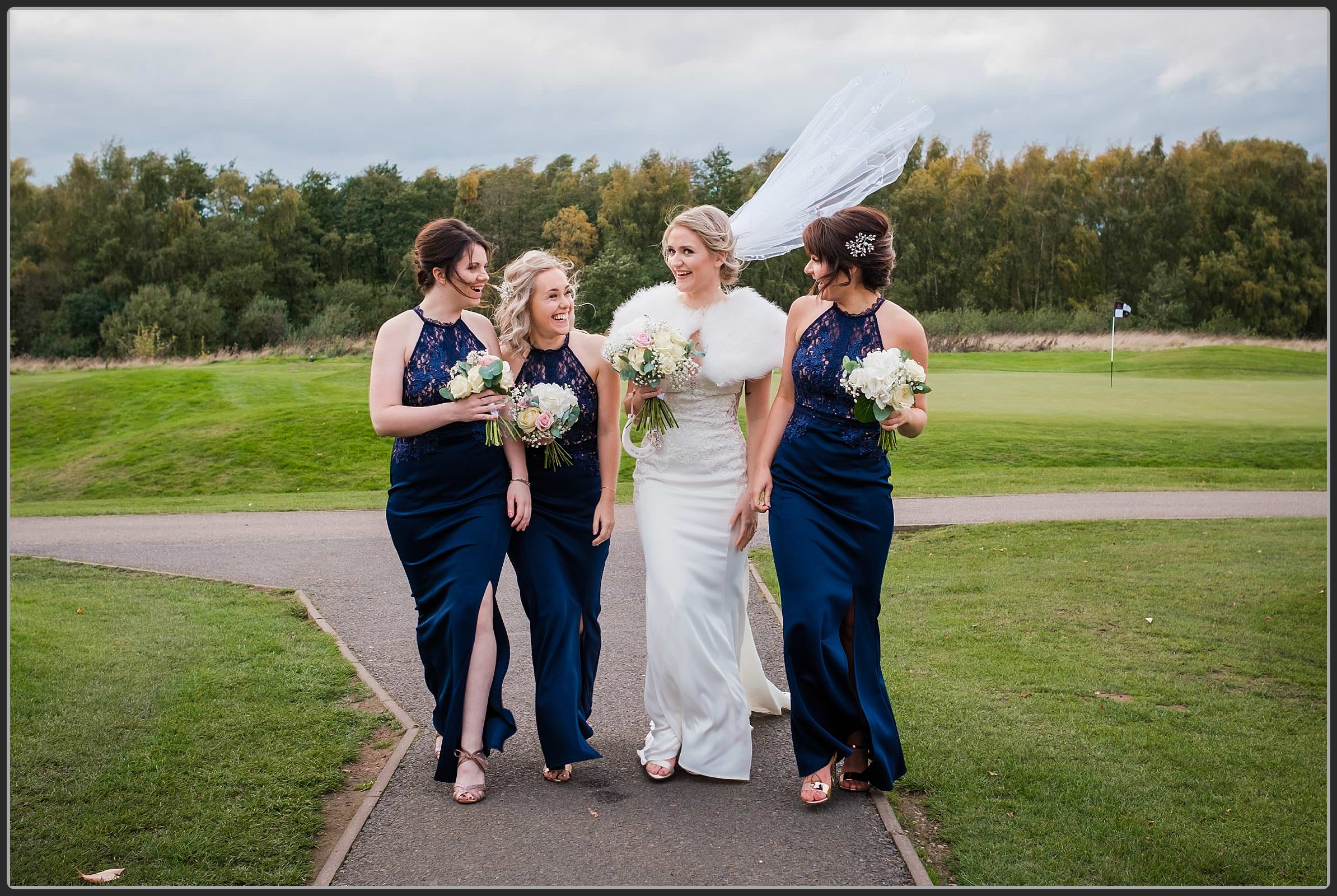 Bride and bridesmaids