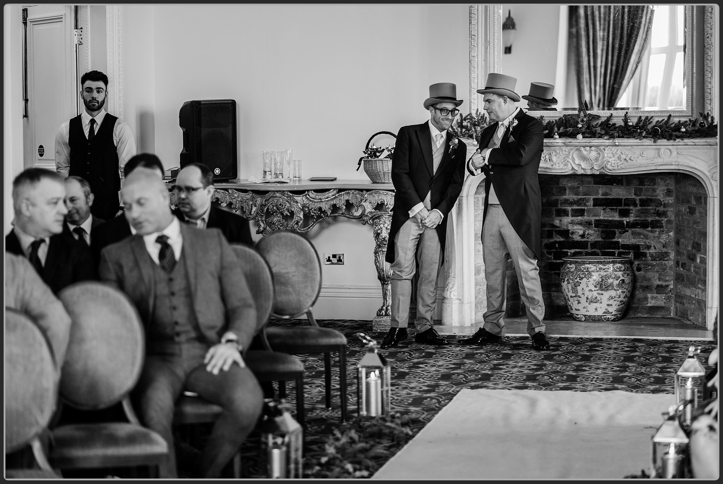 Groomsmen chatting