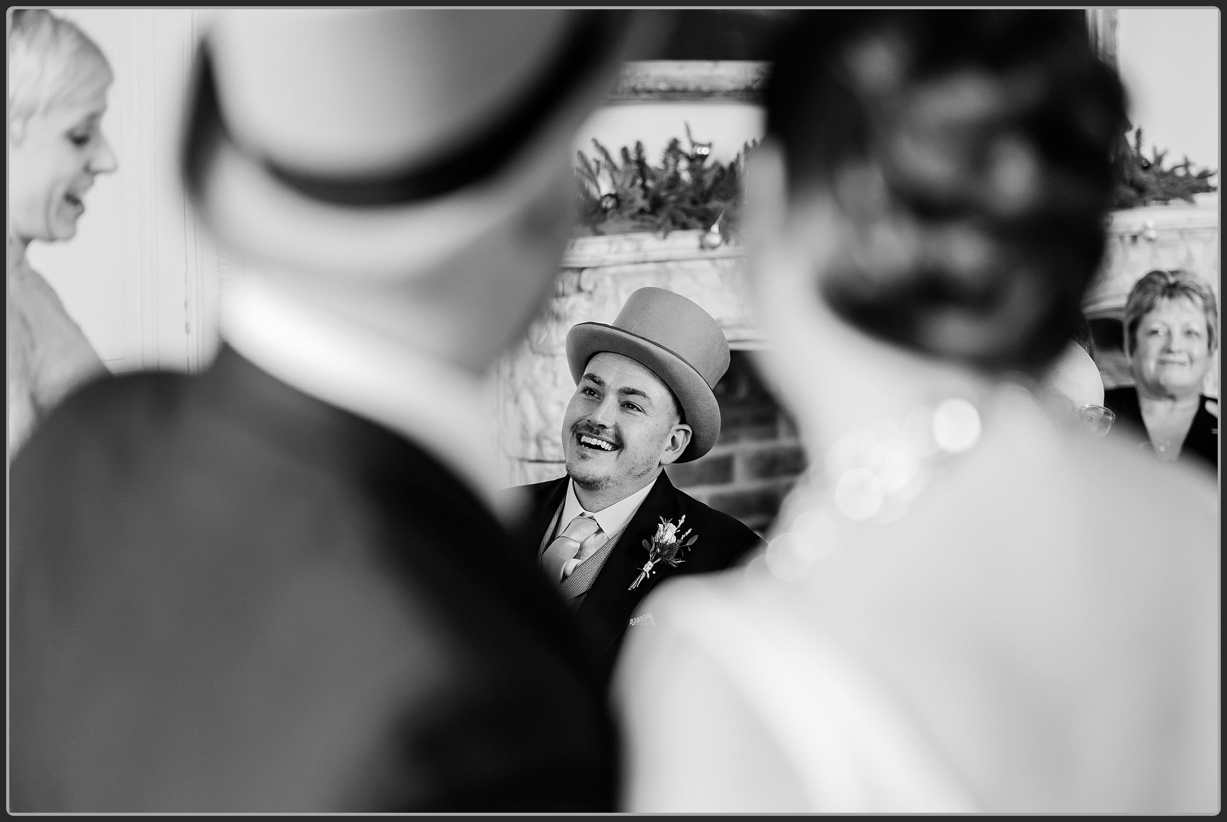 Documentary wedding photos at Fawsley Hall Hotel