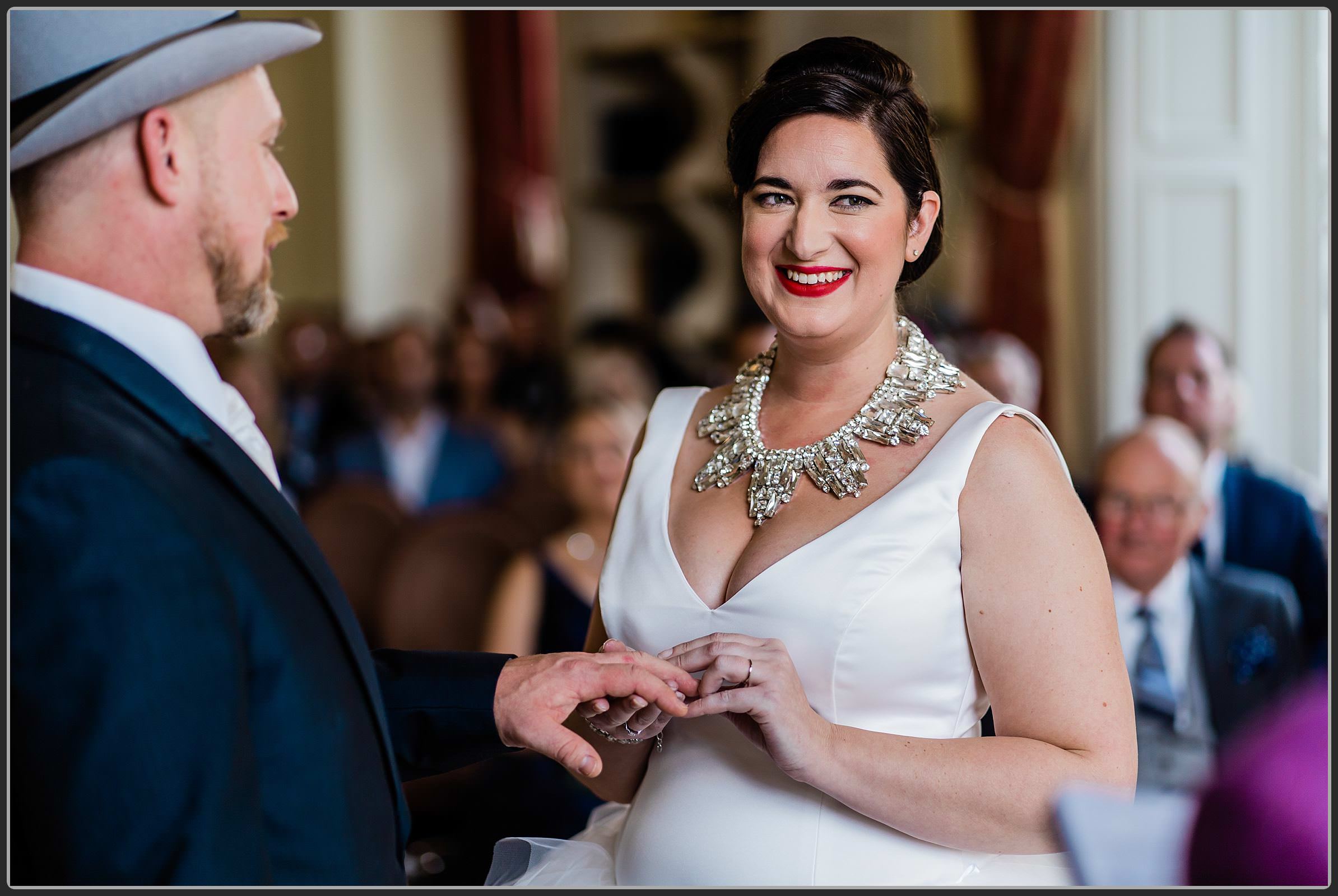 Ring exchange during the ceremony