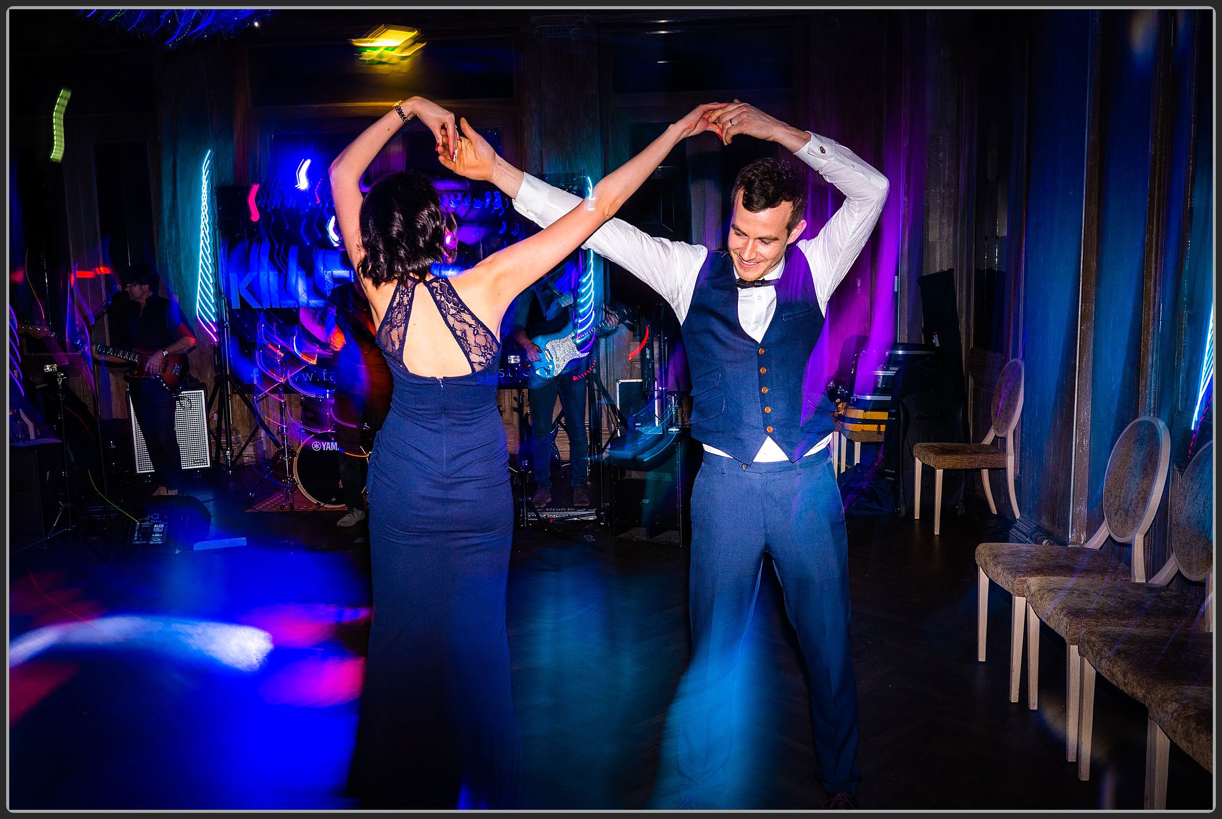 Guests dancing