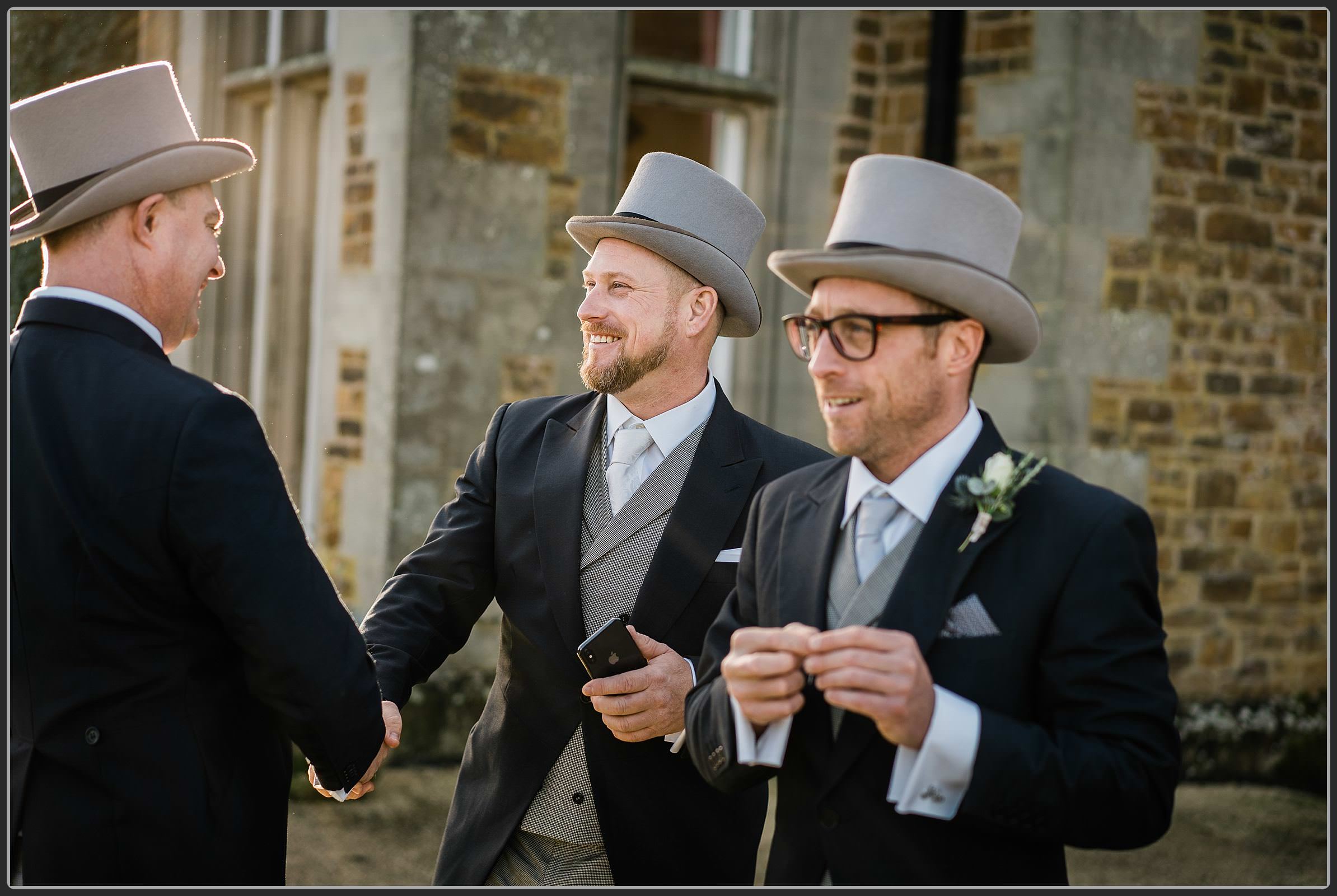 Groomsmen chatting