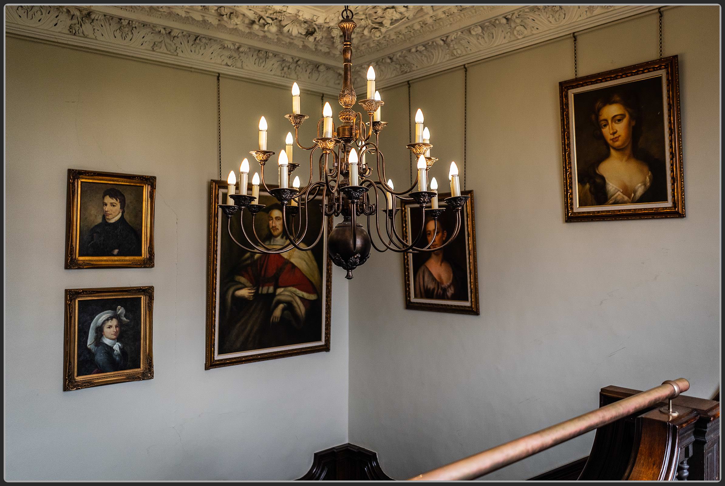 The paintings inside Castle Bromwich Hall Hotel