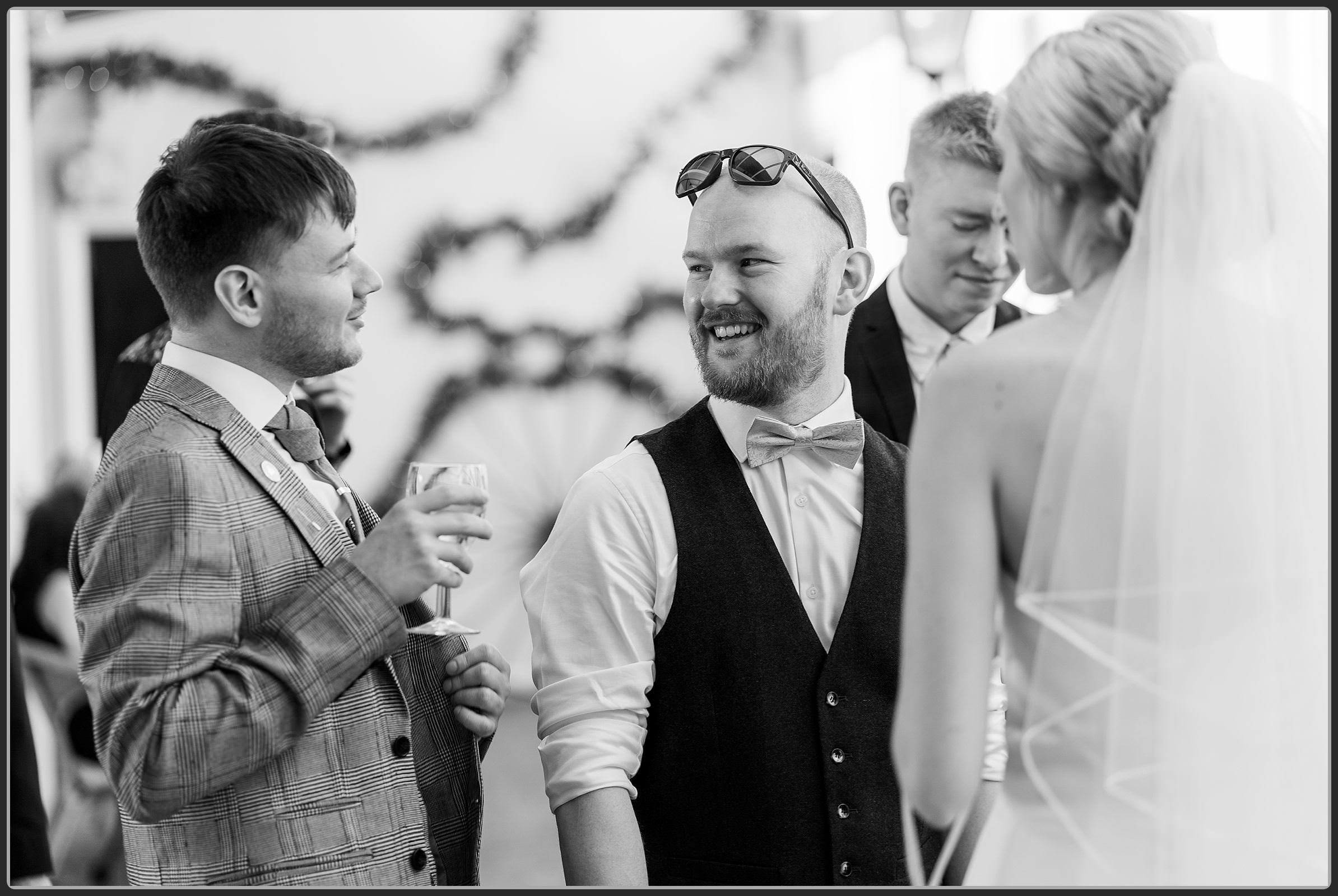 Wedding photos at Crockwell Farm in black and white