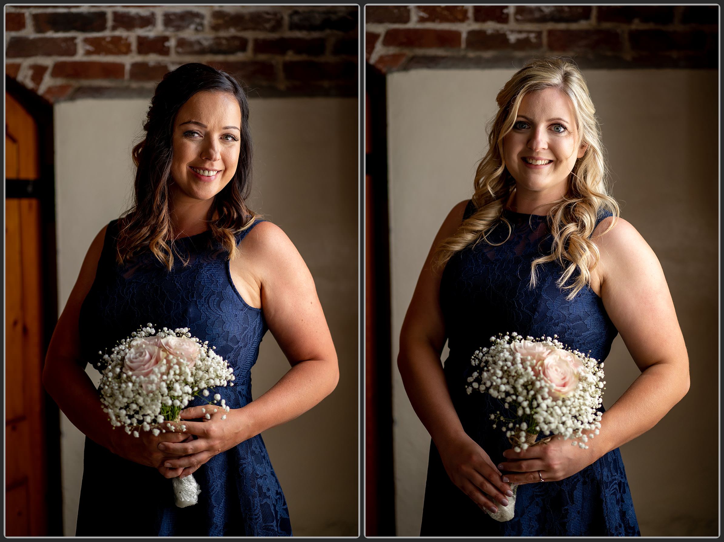 Portraits of the bridesmaids