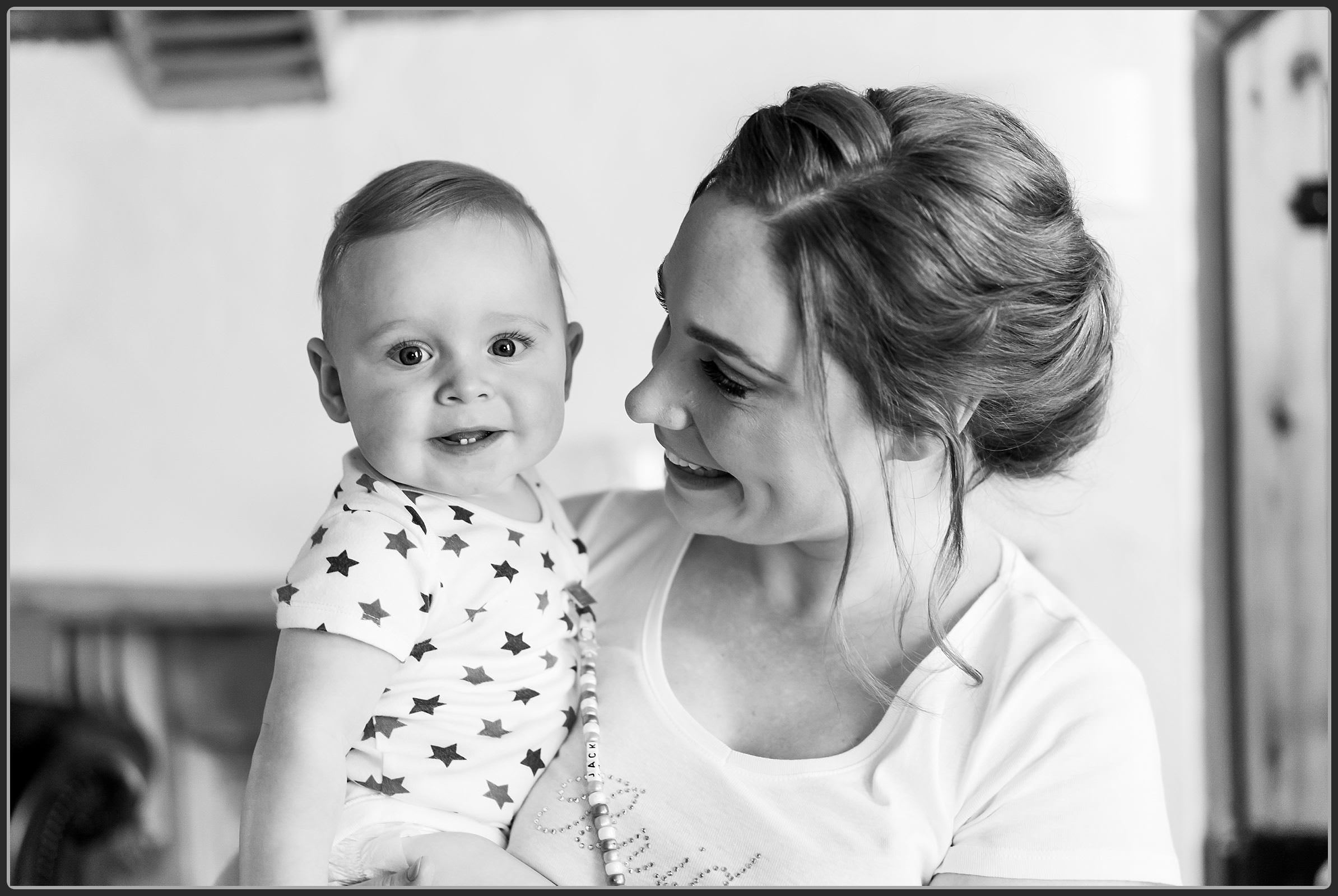 The bride and her son