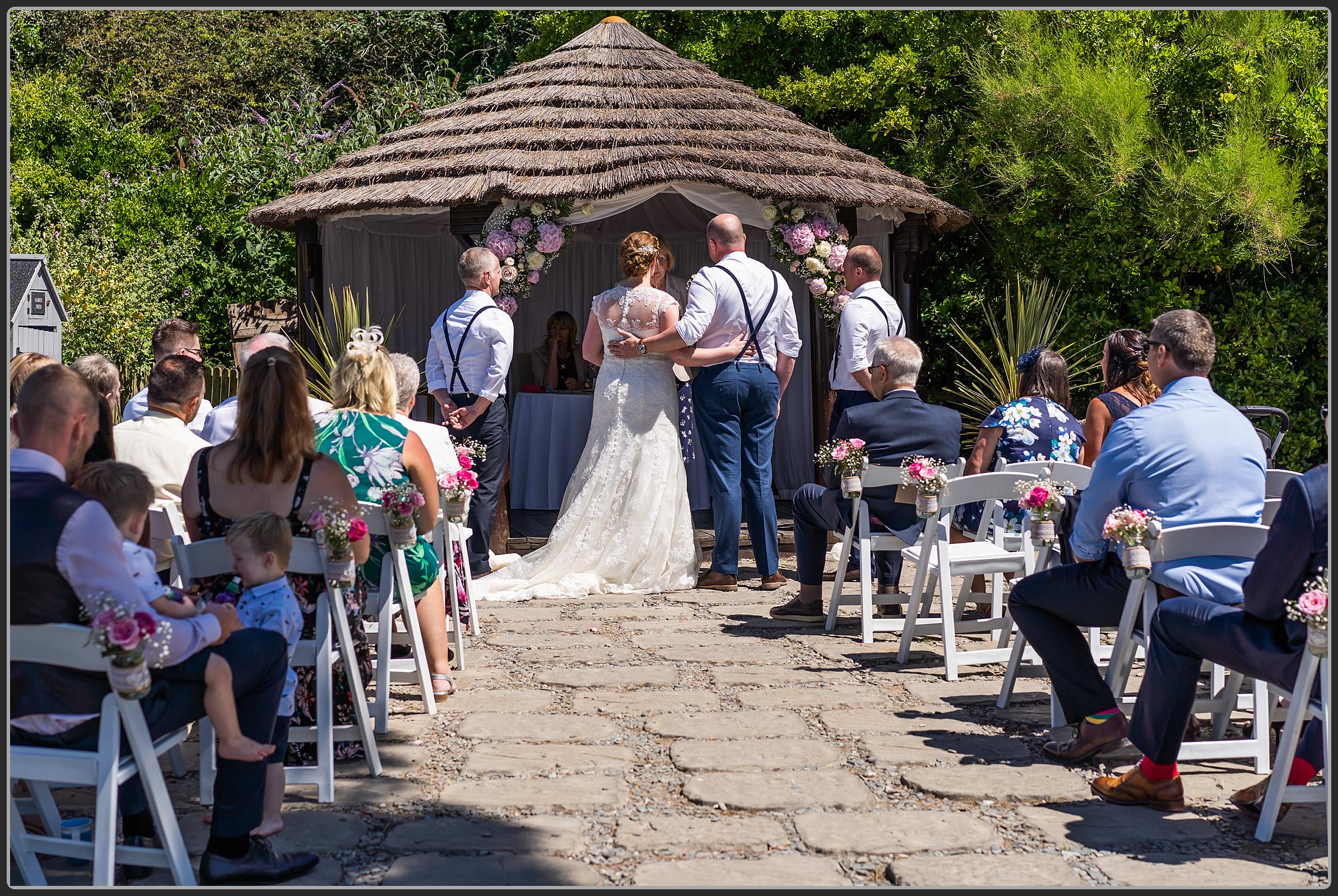 The wedding ceremony at Polhawn Fort