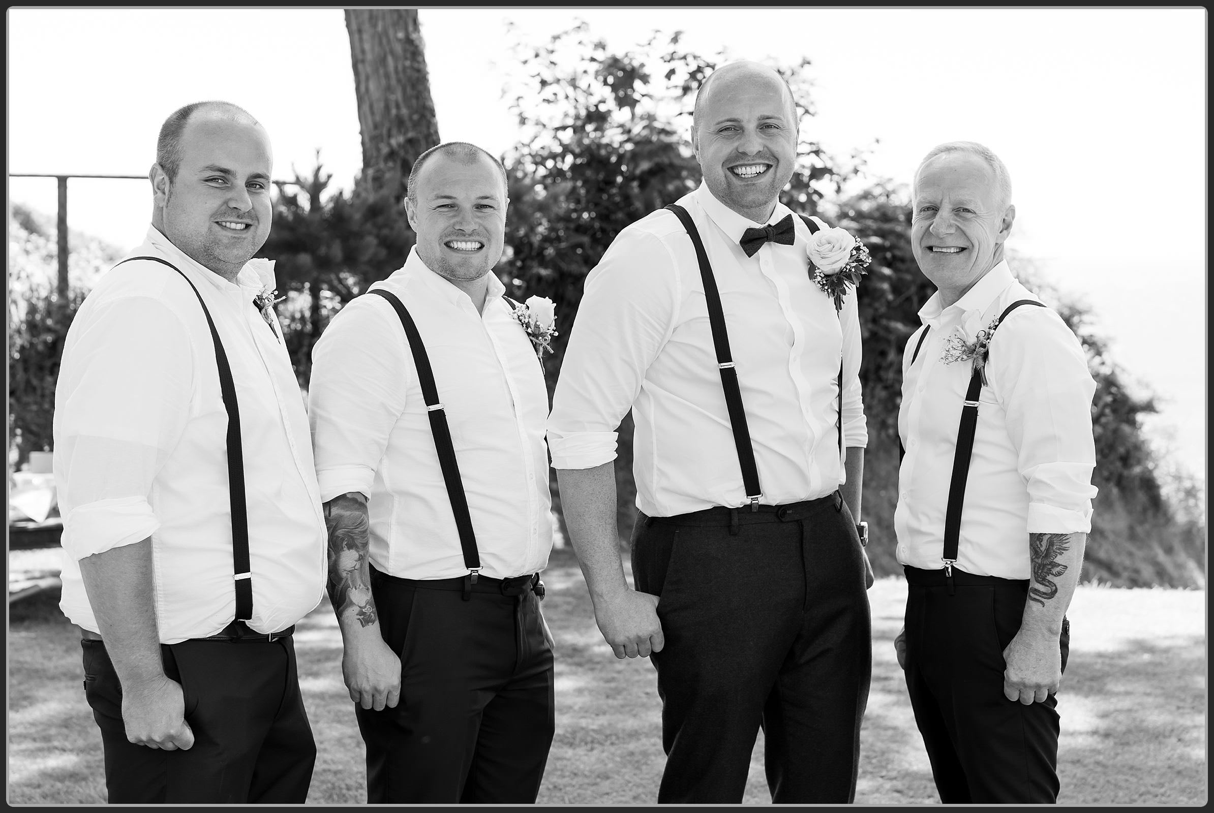 Groom and groomsmen together