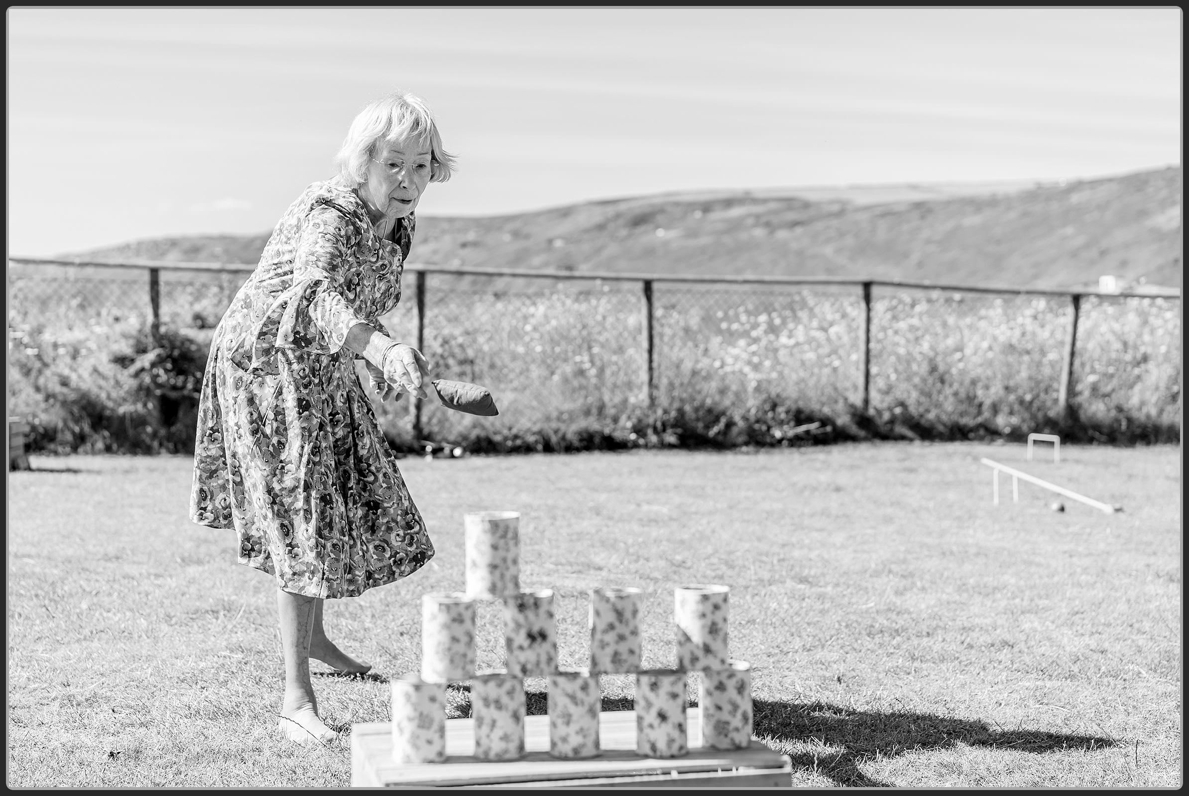 Guests playing outdoor games