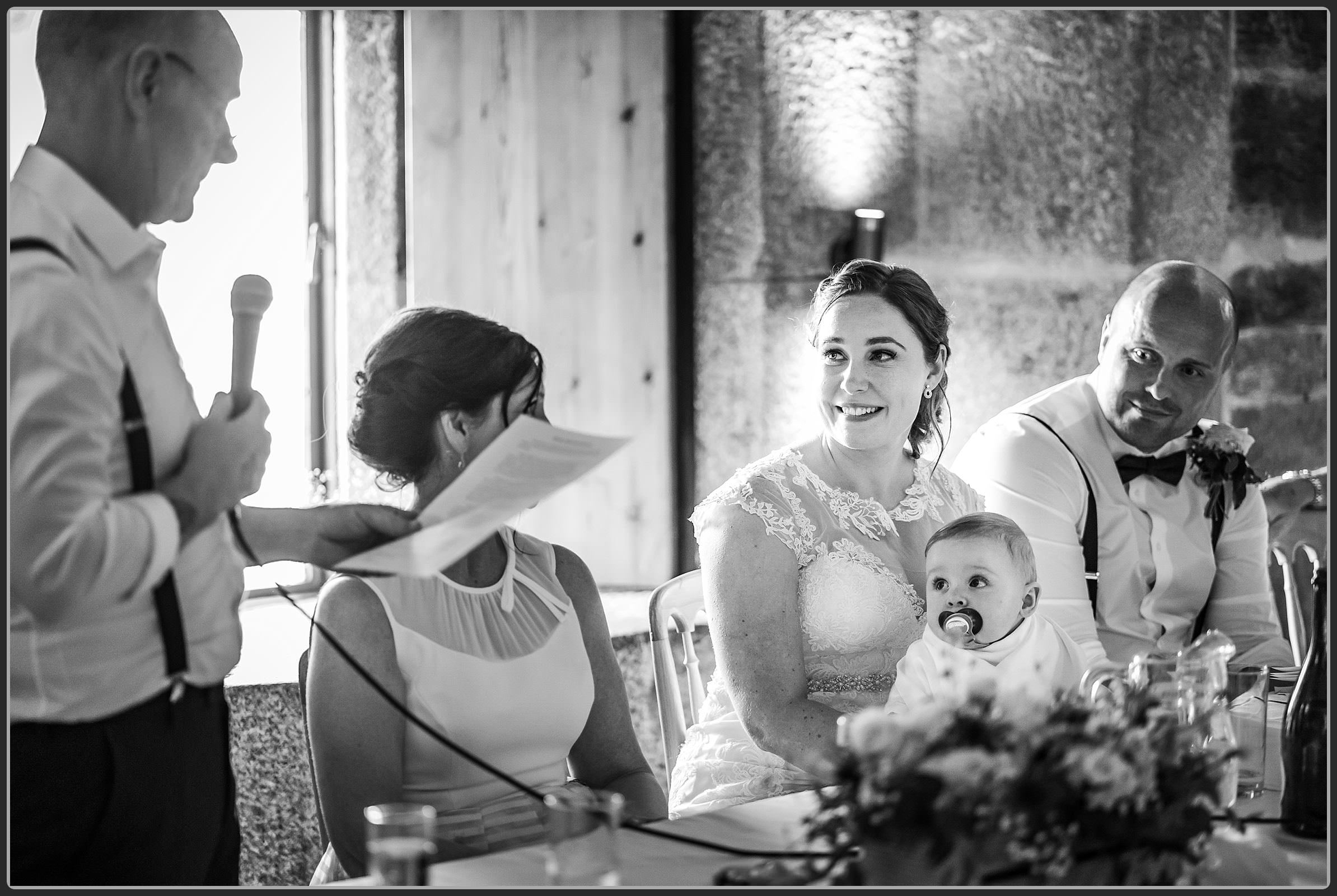 Wedding speeches at Polhawn Fort