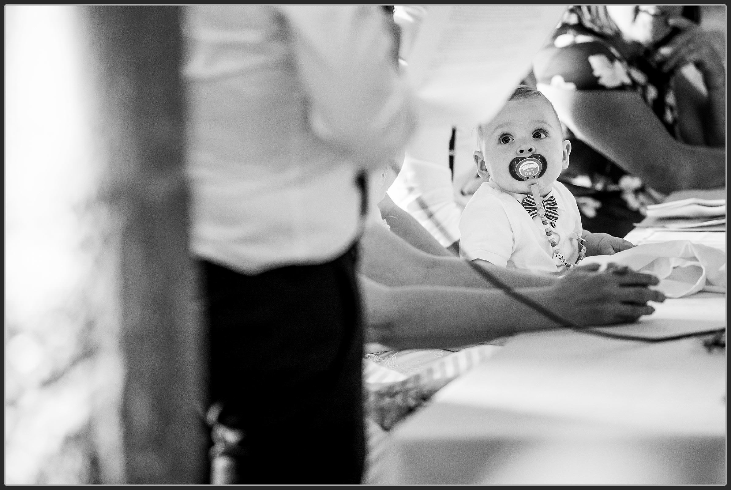 Brides son during the speeches