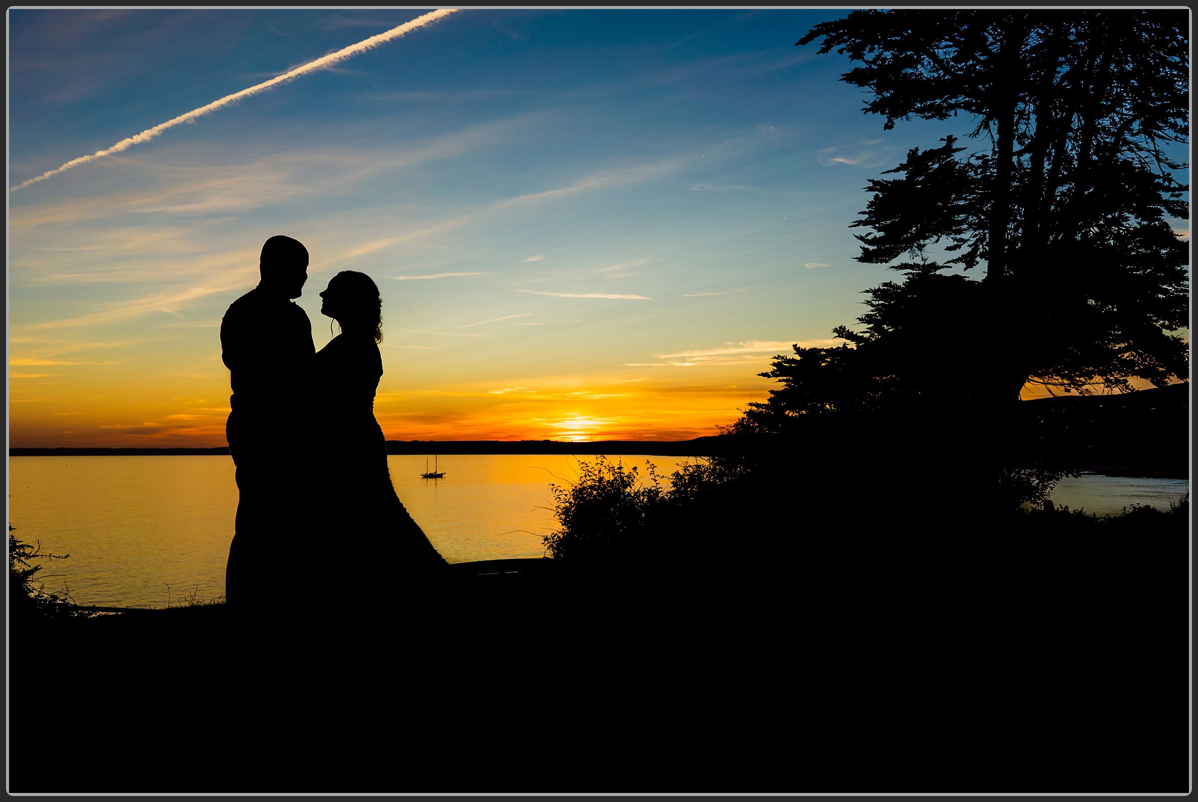 Polhawn Fort wedding sunset photo