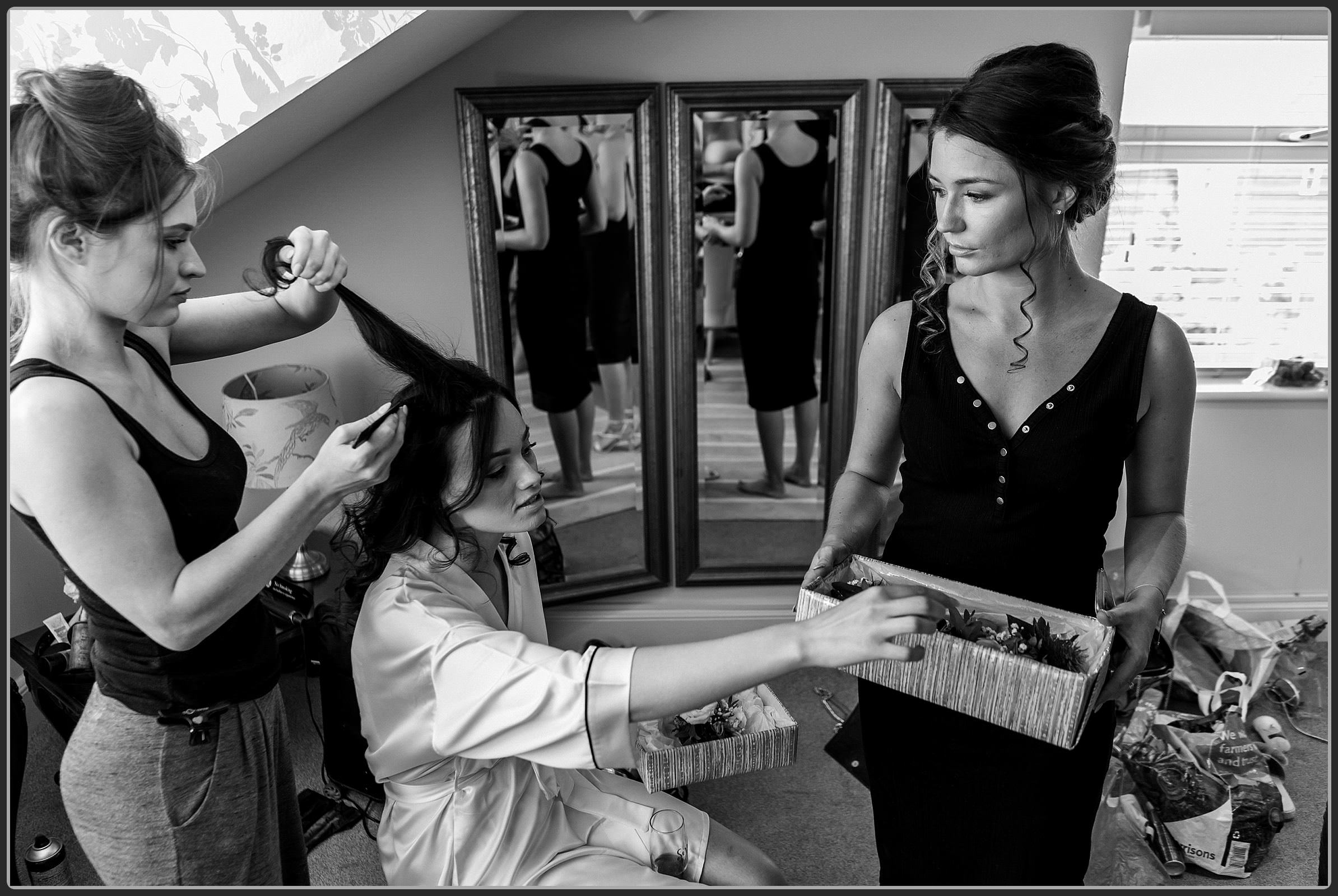 Bridal preparation photos