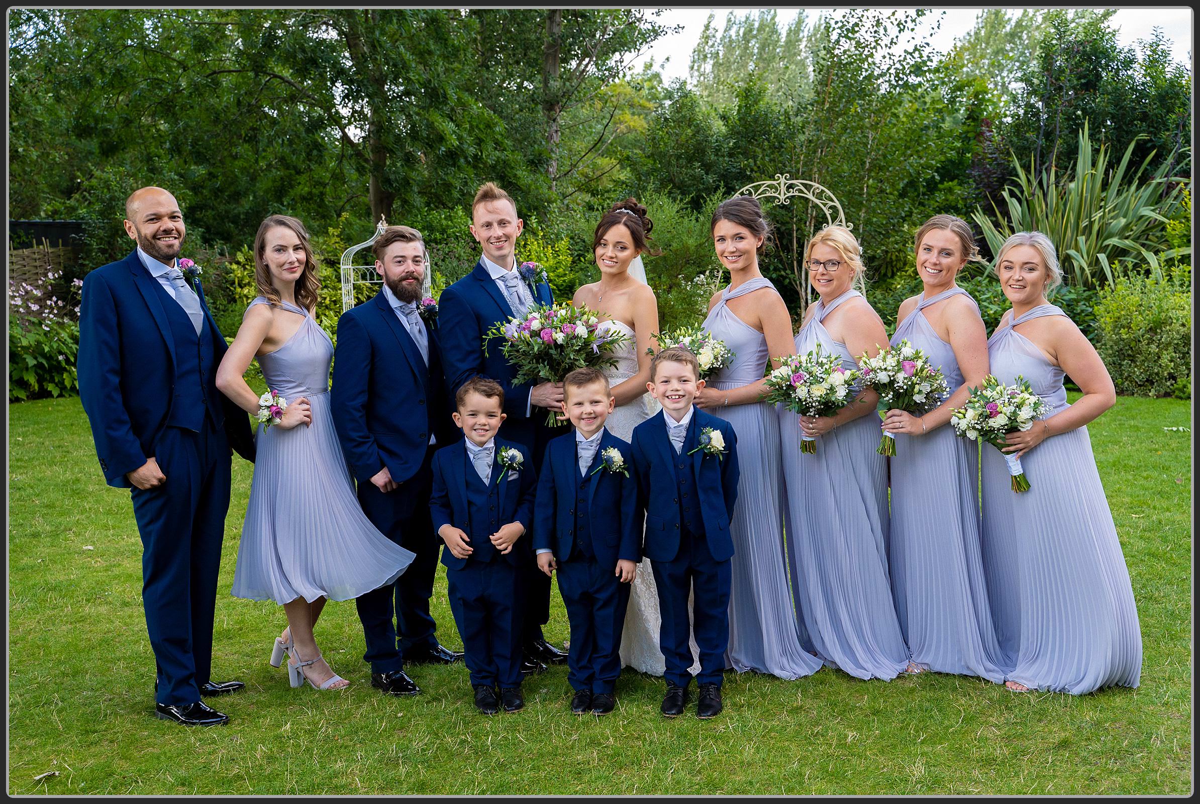 Bridesmaids, Groomsmen, Page Boys and Bride and Groom