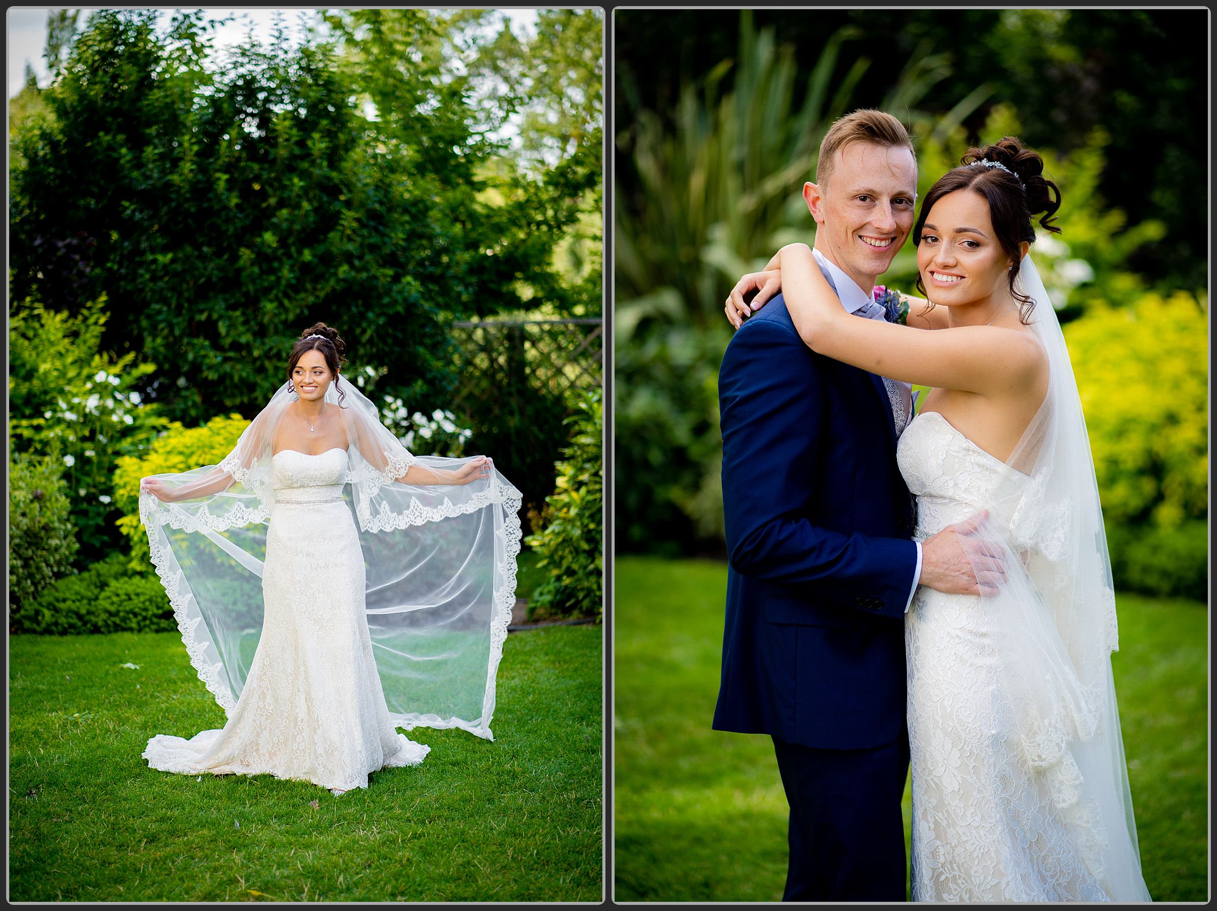 The Bride and Groom together at Warwick House