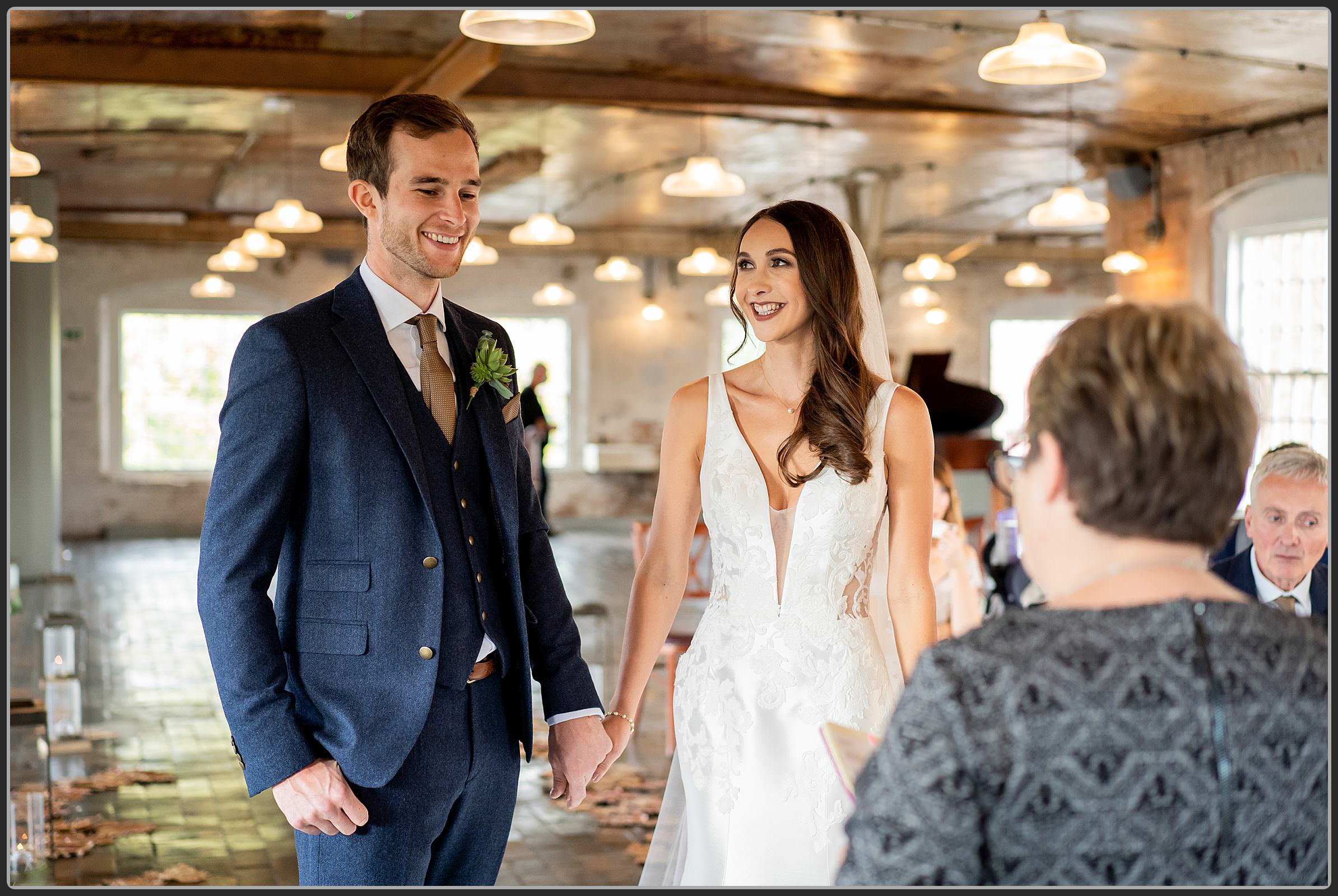 Wedding ceremony at Darley Abbey Mills