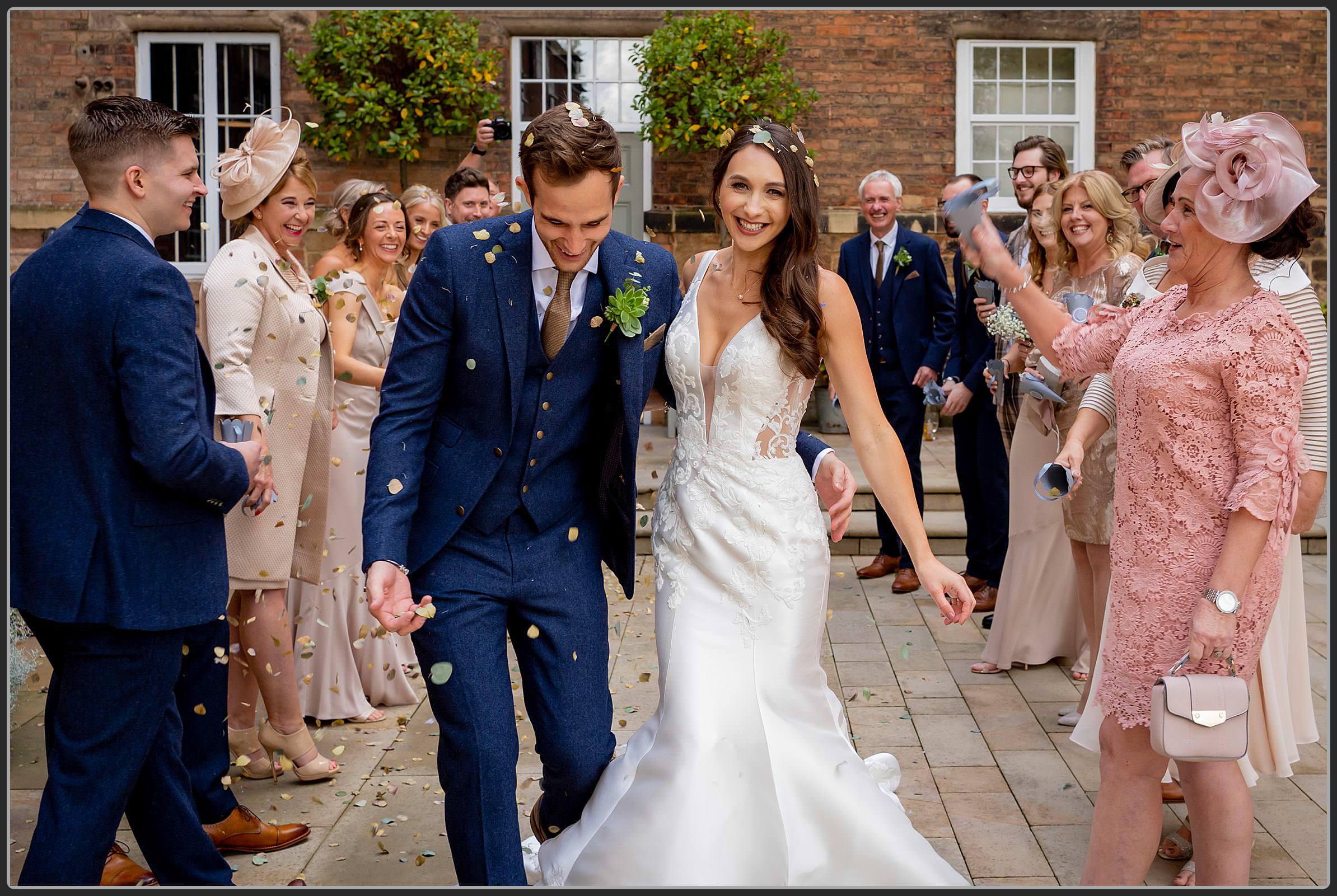 Confetti photography at the Darley Abbey Mill