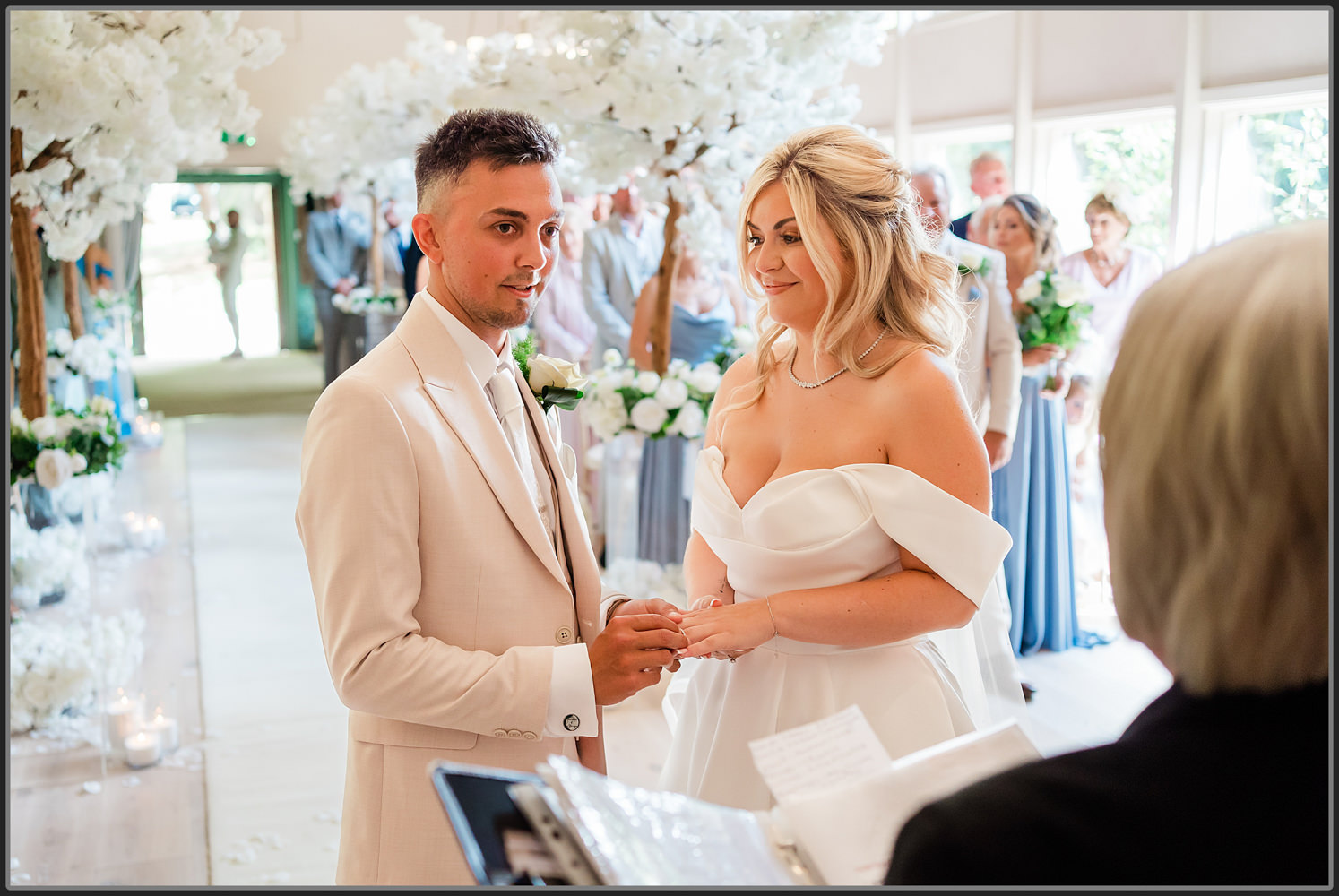 The wedding ceremony at Hampton Manor