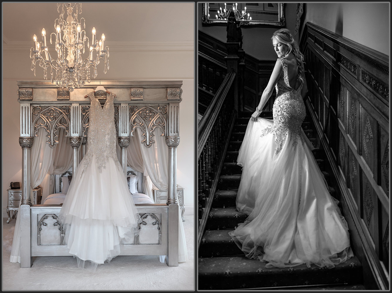 The bride on the stairs